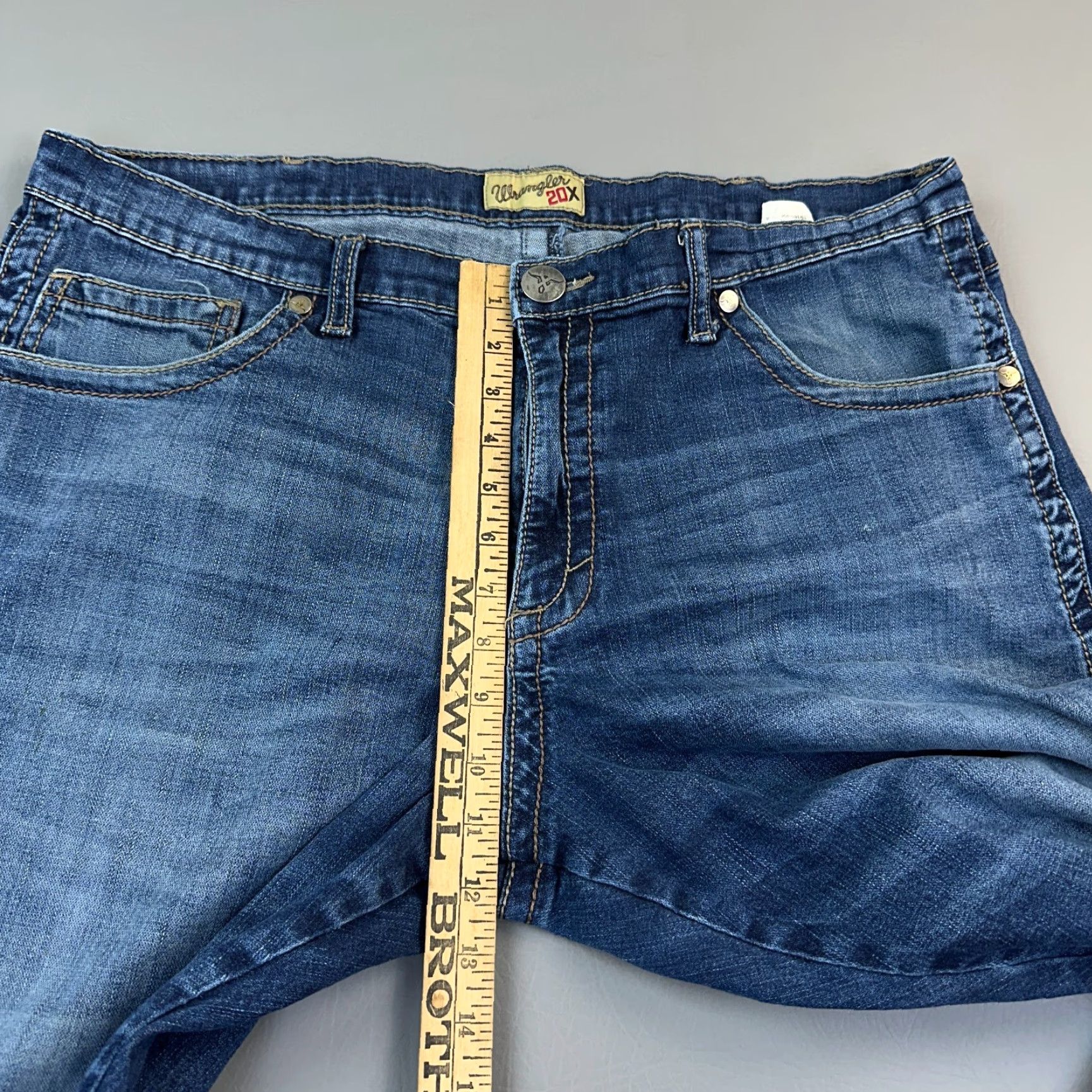 Wrangler Wrangler Jeans Mens 38x32 Dark Wash Slim Straight Stretch 20x Cowboy Rodeo 5-Pocket Denim Blue USA 90s Womens Men? Size US 38 / EU 54 - 5 Thumbnail