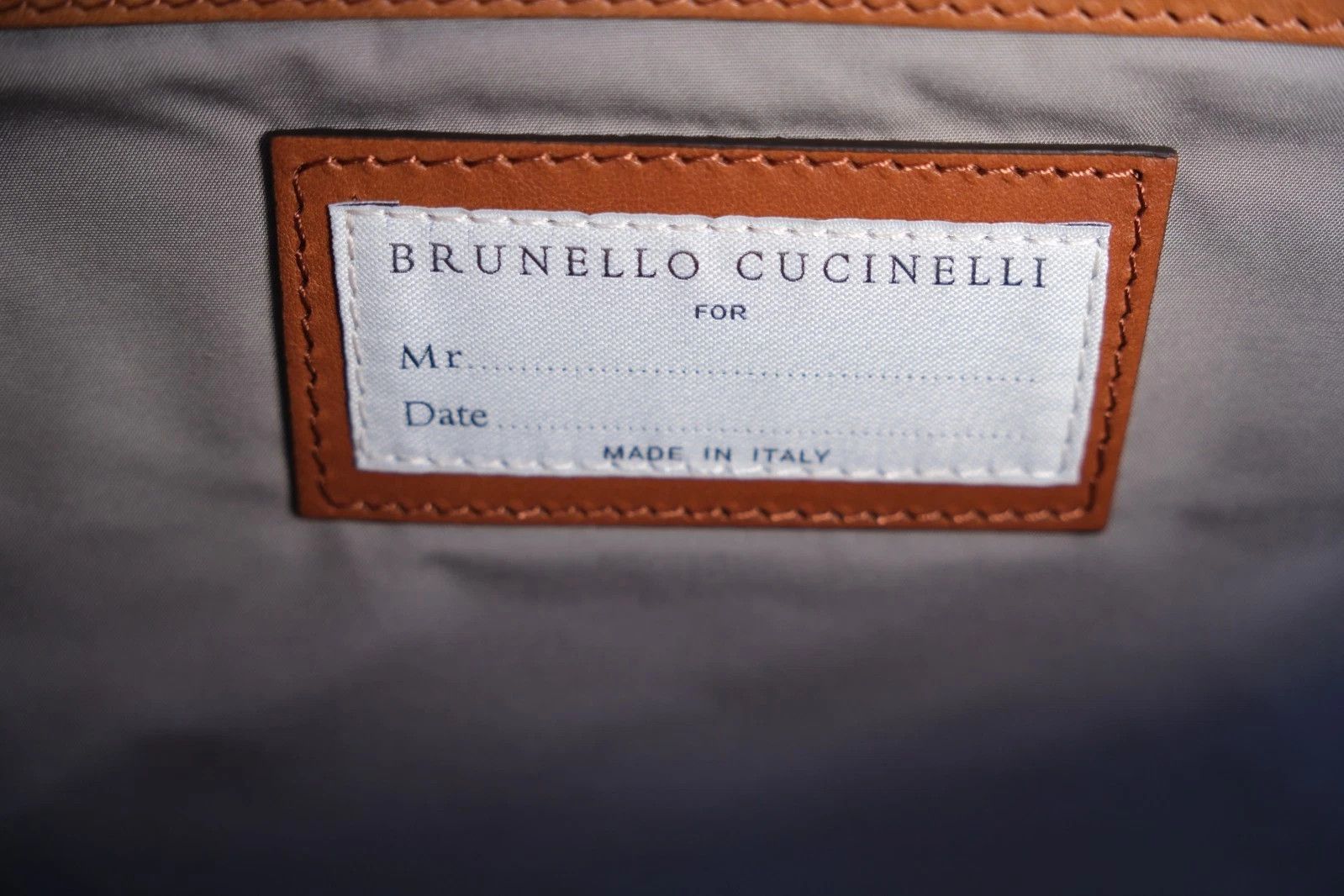 Brunello Cucinelli New Brunello Cucinelli Weekender Bags Travel Brown Cream Size ONE SIZE - 6 Thumbnail
