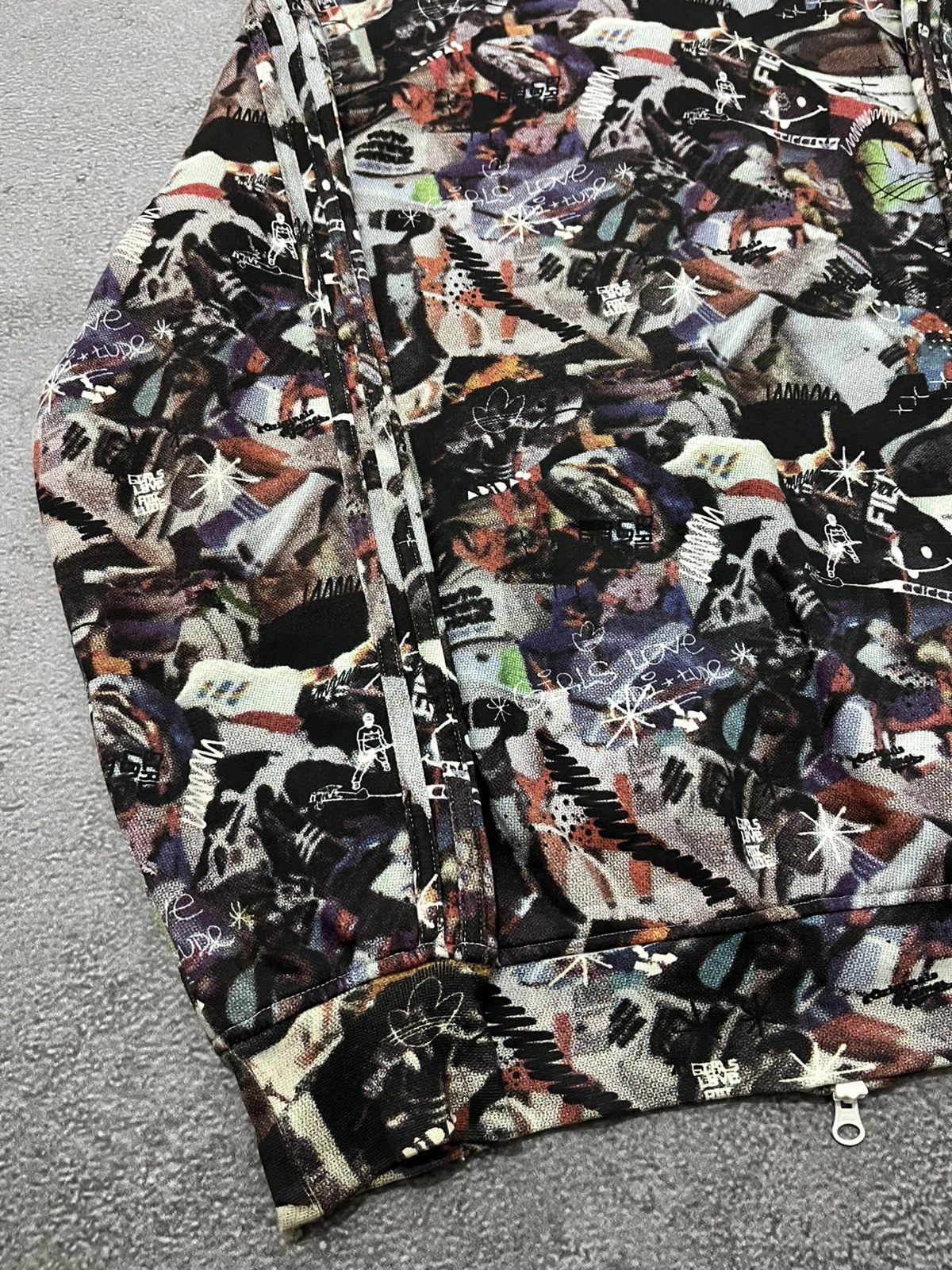 Adidas Rare Adidas Fullprint aop Full Face Zip Hoodie Size US M / EU 48-50 / 2 - 7 Thumbnail