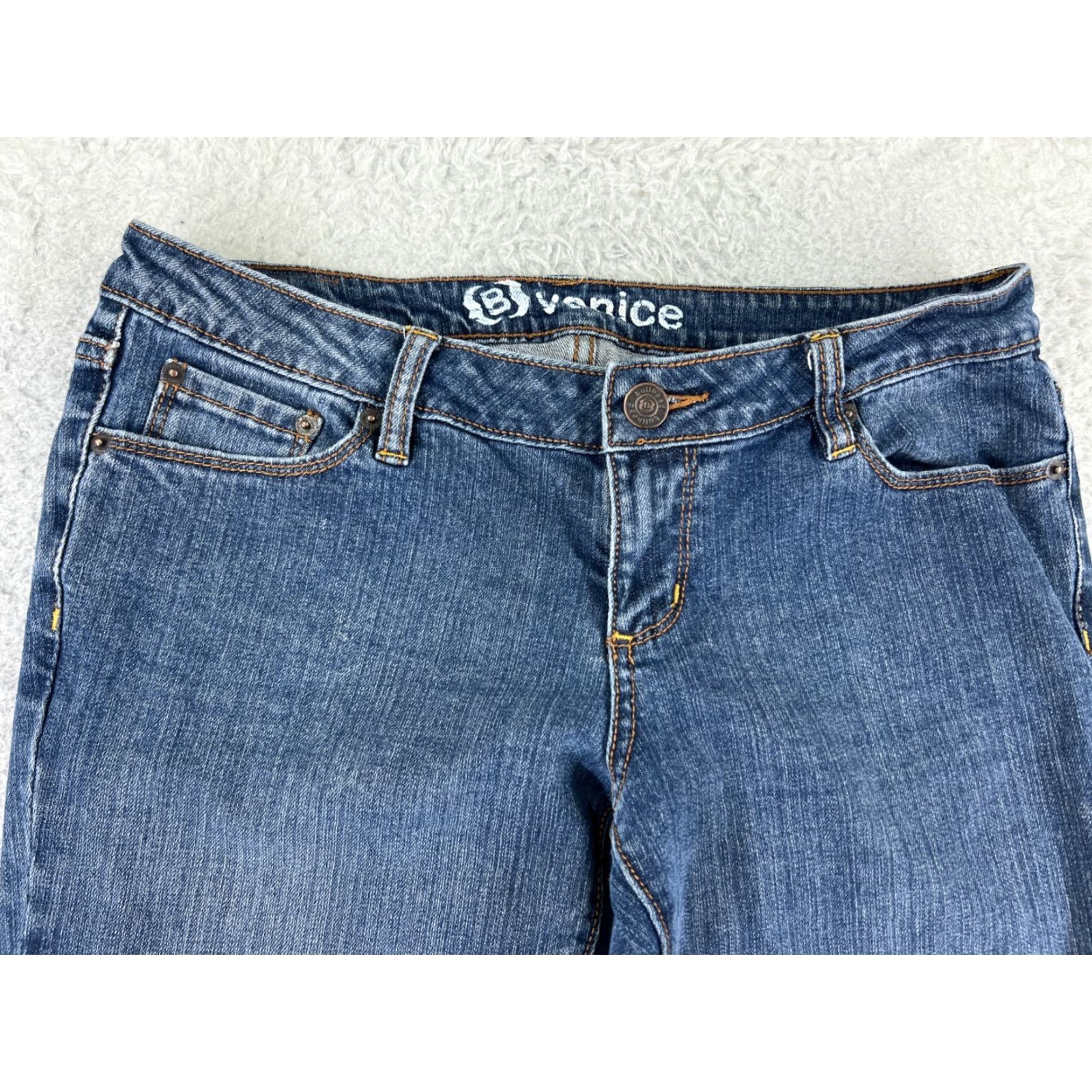 Vintage Bullhead Jeans Women Blue 28x28 Denim Straight Leg 5-Pocket Comfortable Distressed Cotton Blend Vintage: No Size 27" / US 4 / IT 40 - 6 Thumbnail