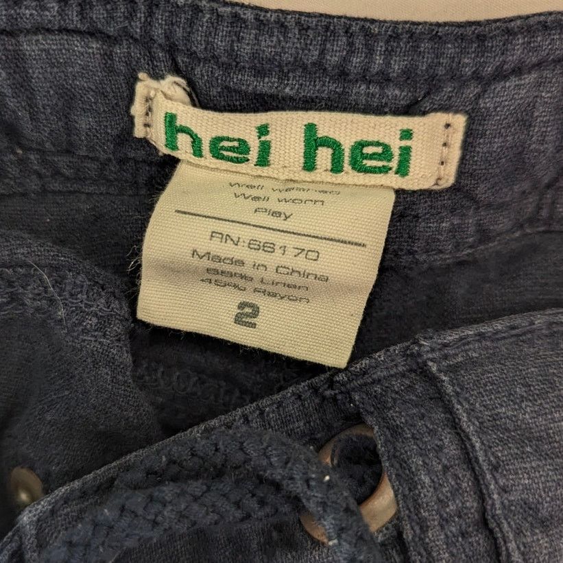 Anthropologie Anthropologie Heihei Cotton Navy Blue Cargo Pants Size 2 Size 26" / US 2 / IT 38 - 4 Thumbnail