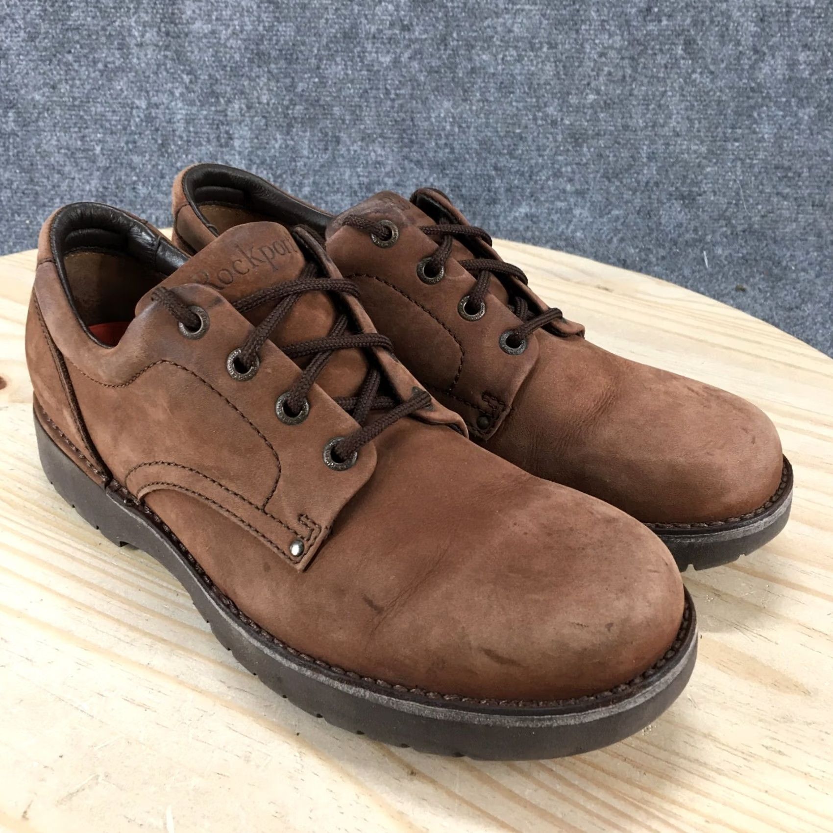 Rockport Rockport Mens Oxford Brown Leather Lace Up Casual Comfort Shoes M Width Leather Size US M / EU 48-50 / 2 - 3 Thumbnail