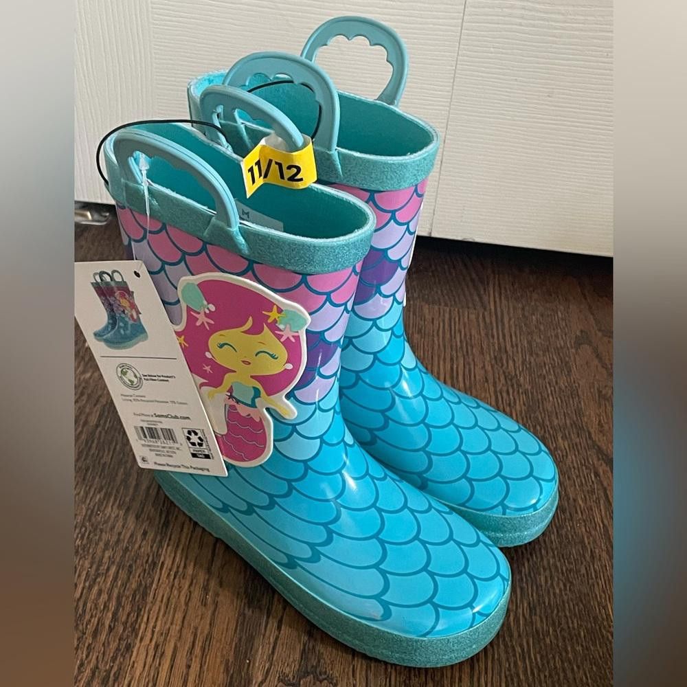 Designer BNWT Toddler Mermaid Rain Boots Size US 11.5 / IT 41.5 - 1 Thumbnail