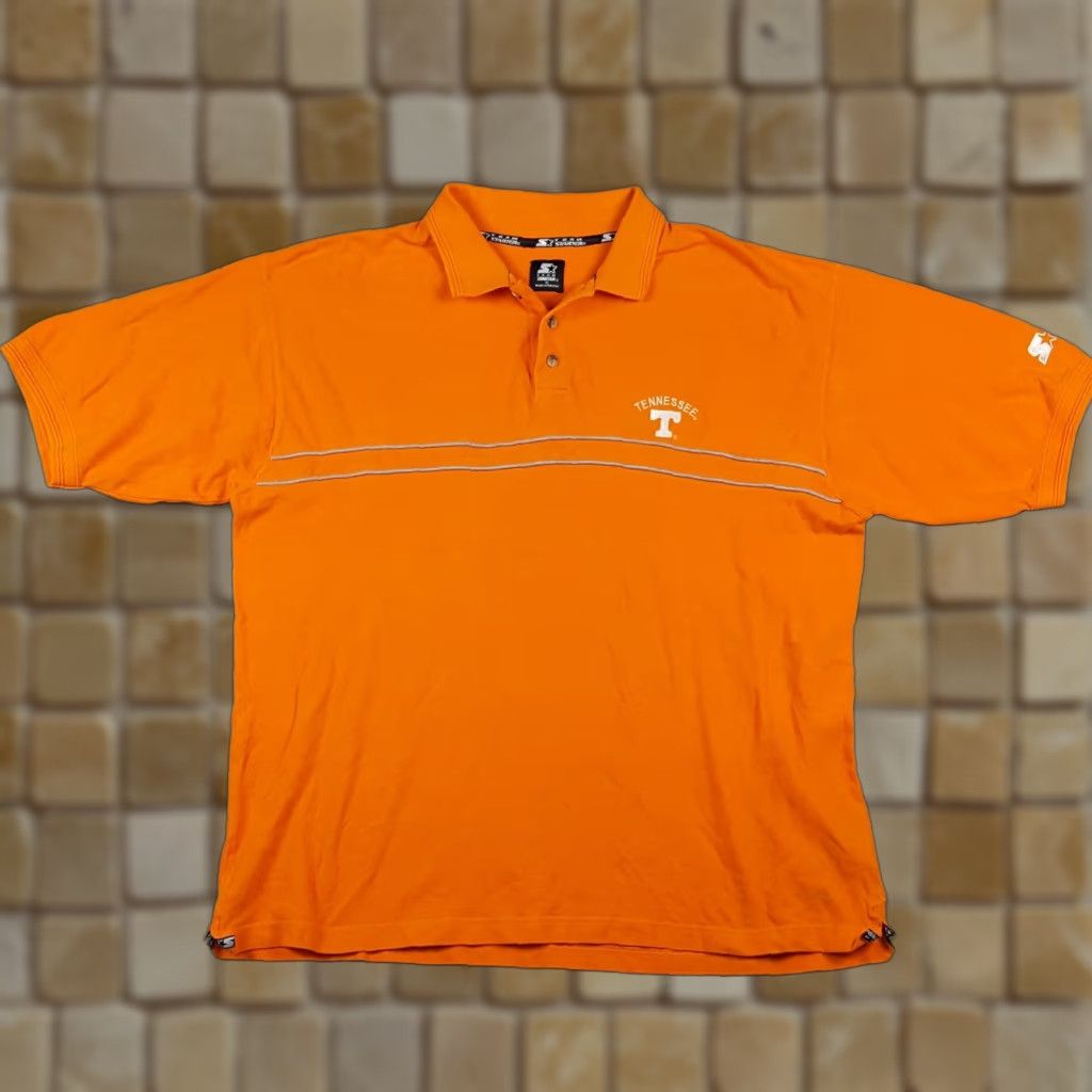 Starter VINTAGE Starter Tennessee Vols Polo Shirt Orange Men's XL Button Collar Cotton 90s} Size US XL / EU 56 / 4 - 1 Thumbnail