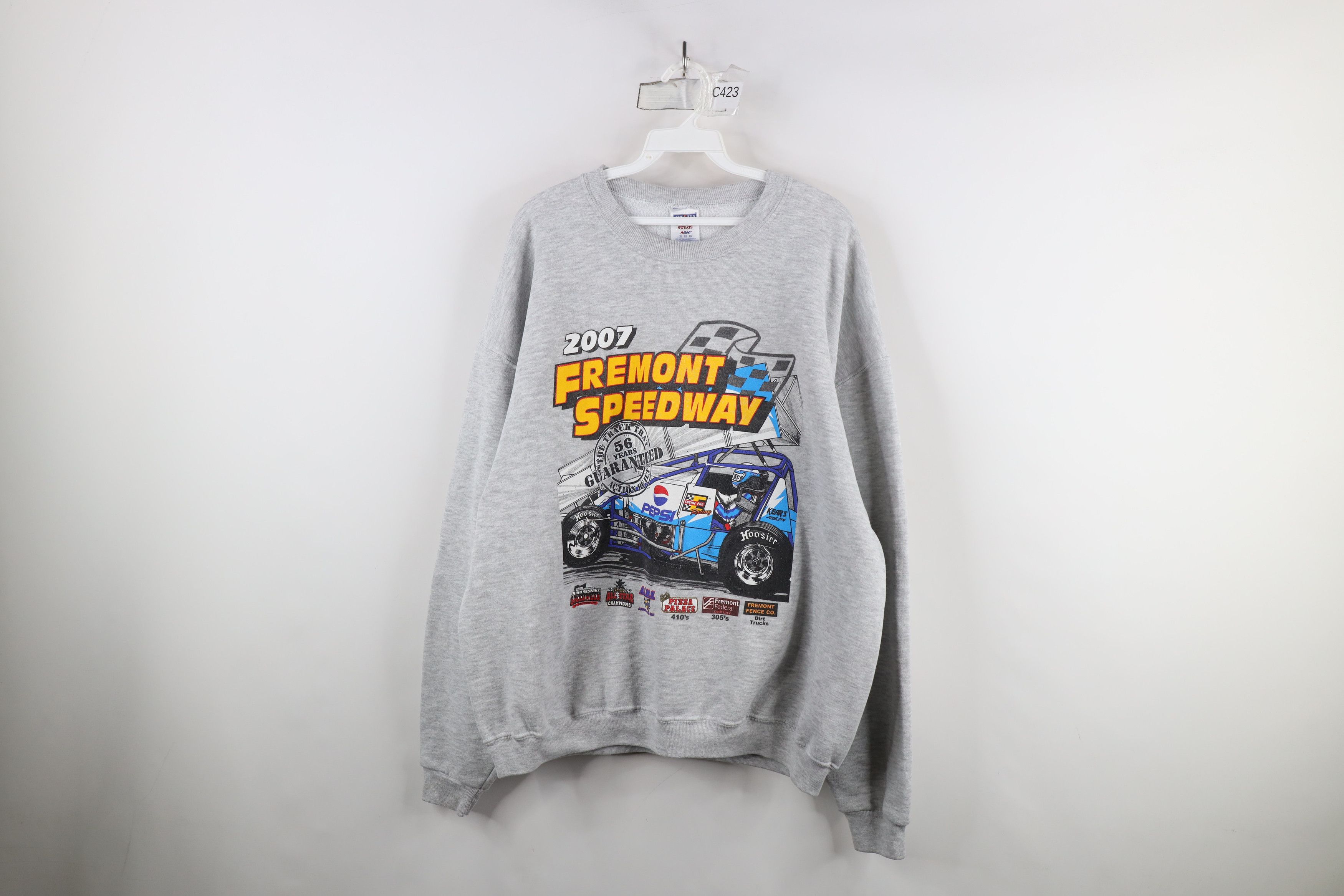 Vintage Vintage Y2K 2007 Fremont Speedway Car Racing Sweatshirt Gray Size US XL / EU 56 / 4 - 1 Thumbnail