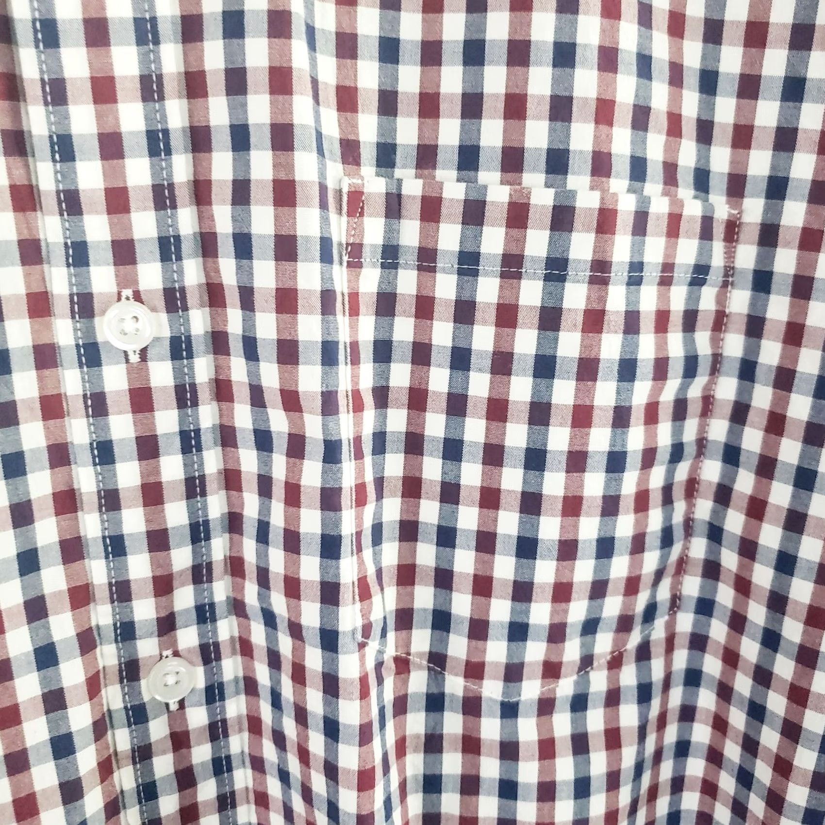 J.Crew J.CREW Mercantile Flex Slim Fit Shirt L Red White Blue Check Long Sleeve Button-Up Mens Size US L / EU 52-54 / 3 - 4 Thumbnail