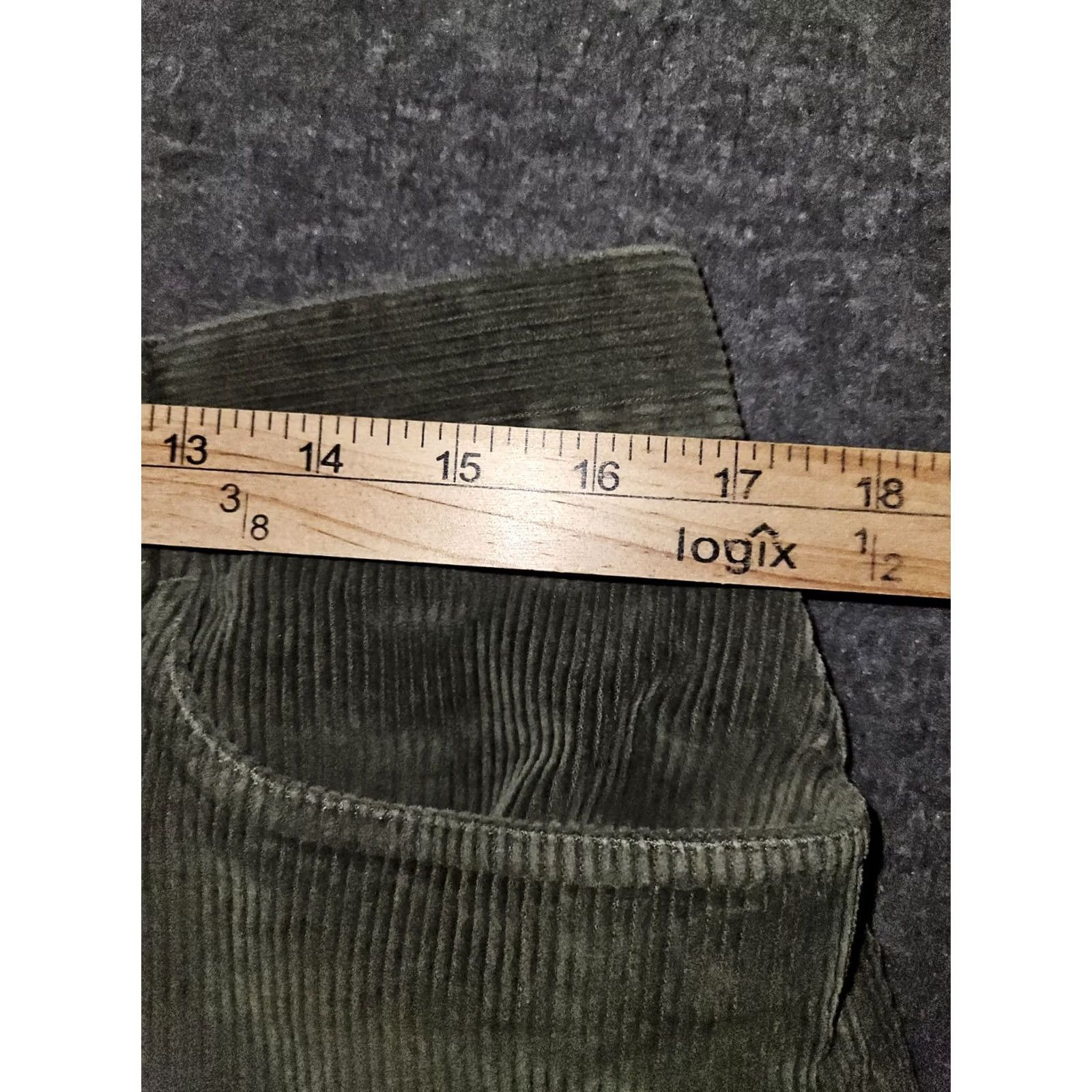 Ralph Lauren VINTAGE Lauren Ralph Lauren Corduroy Pants Womens 16 Olive High Rise 90s Straight Leg Pants Womens Mens Girls Size 38" / US 16 / IT 52 - 3 Thumbnail