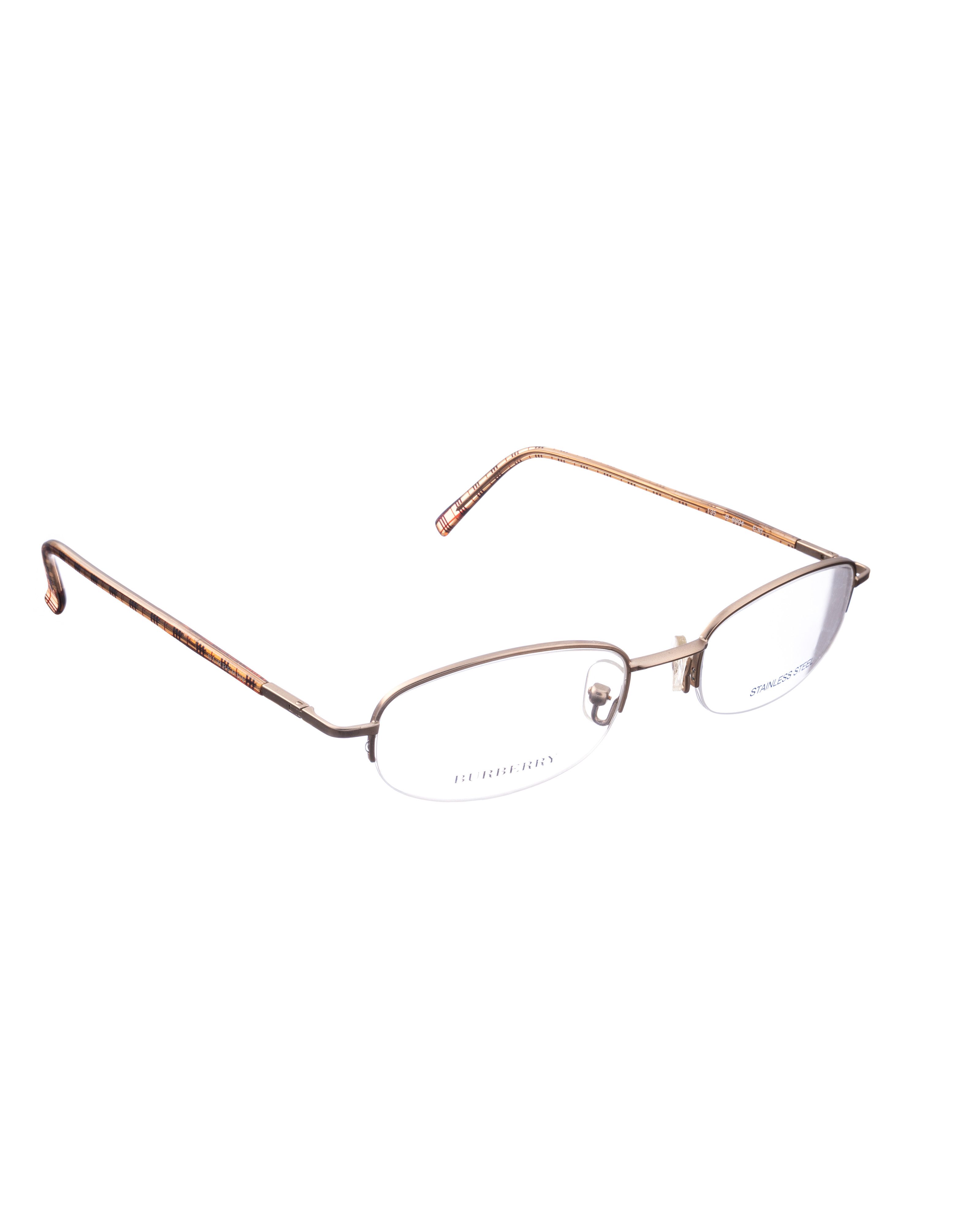 Burberry × Vintage Burberry 00s Gold Half-Rimless Glasses Size ONE SIZE - 3 Thumbnail
