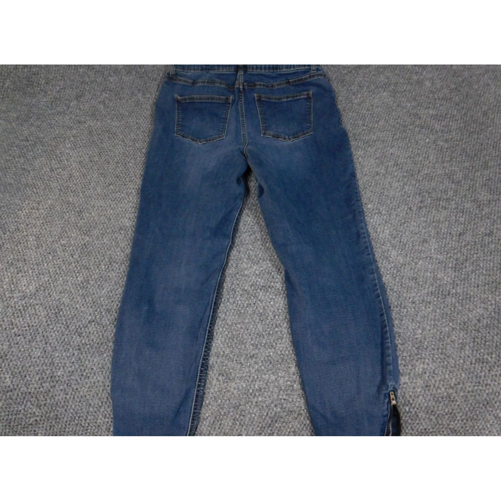 Vintage Maurices Womens Jeans Regular Large Blue Skinny Ankle Zip Denim Size 36" / US 14 / IT 50 - 7 Thumbnail