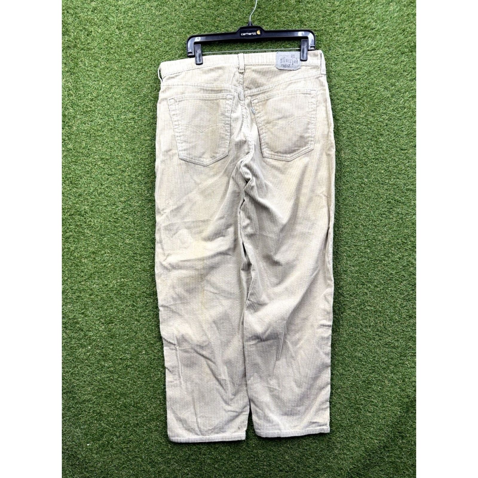 Levi's VINTAGE Levi's SilverTab Baggy Corduroy Pants Mens 36x32 Cream Baggy 90s Skater Loose Relaxed Straight Front Size US 36 / EU 52 - 2 Thumbnail