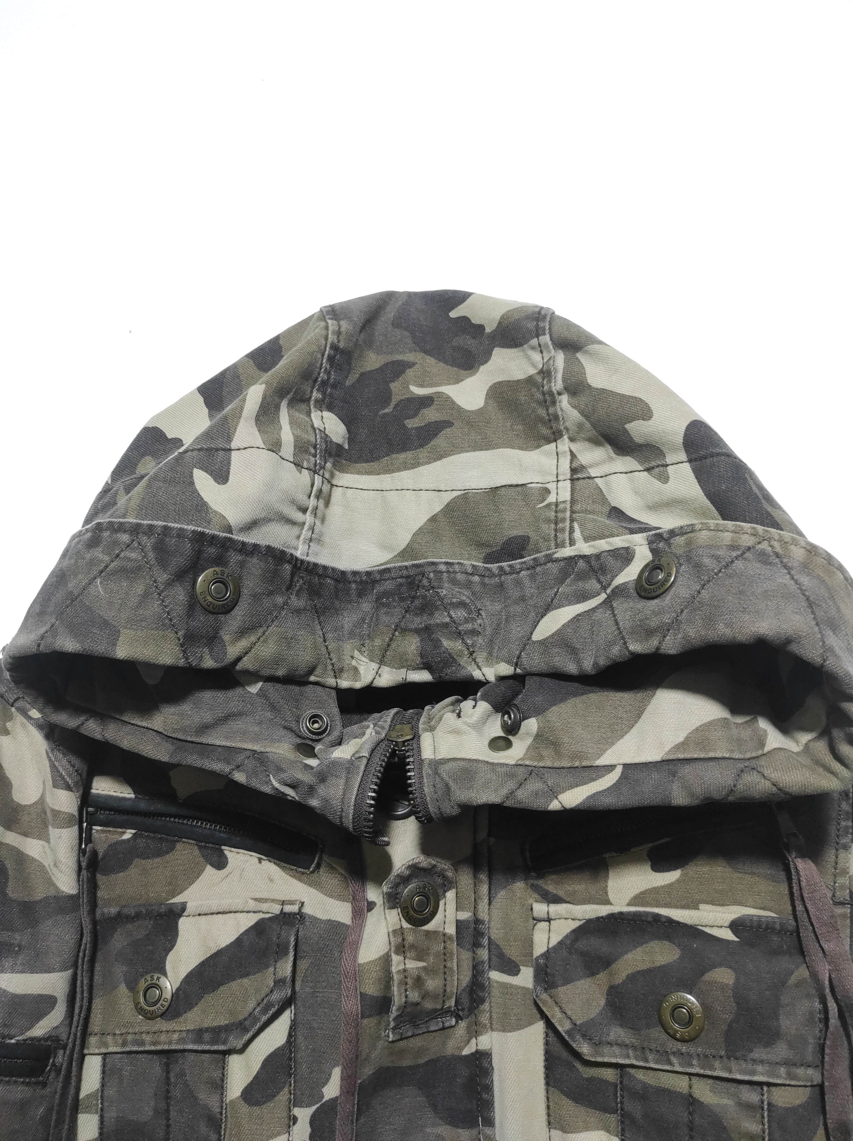 14th Addiction Ask Enquired Camo Multi Pocket Hoodie Jacket Size US M / EU 48-50 / 2 - 10 Thumbnail