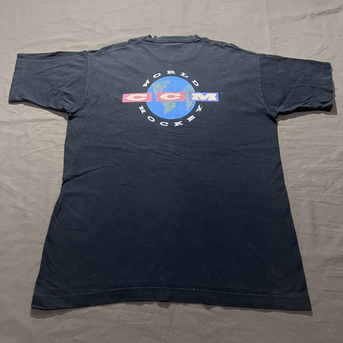 NHL × Vintage VINTAGE 90s CCM WORLD HOCKEY PROMO TEE XL FADED Size US XL / EU 56 / 4 - 2 Thumbnail