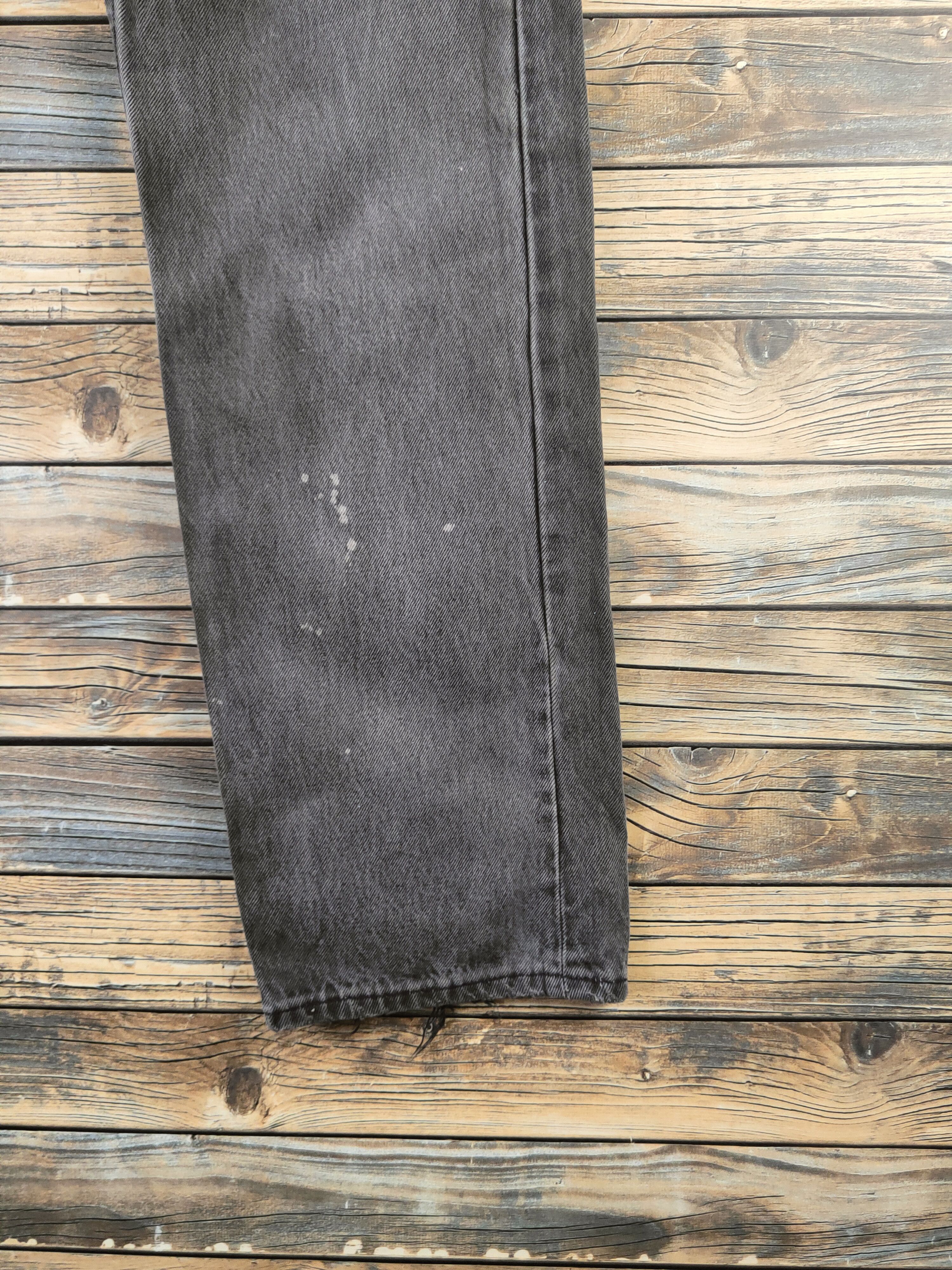 Levi's 501 Levi's Black Distressed Ripped Jeans #S2820 Size US 33 - 6 Thumbnail