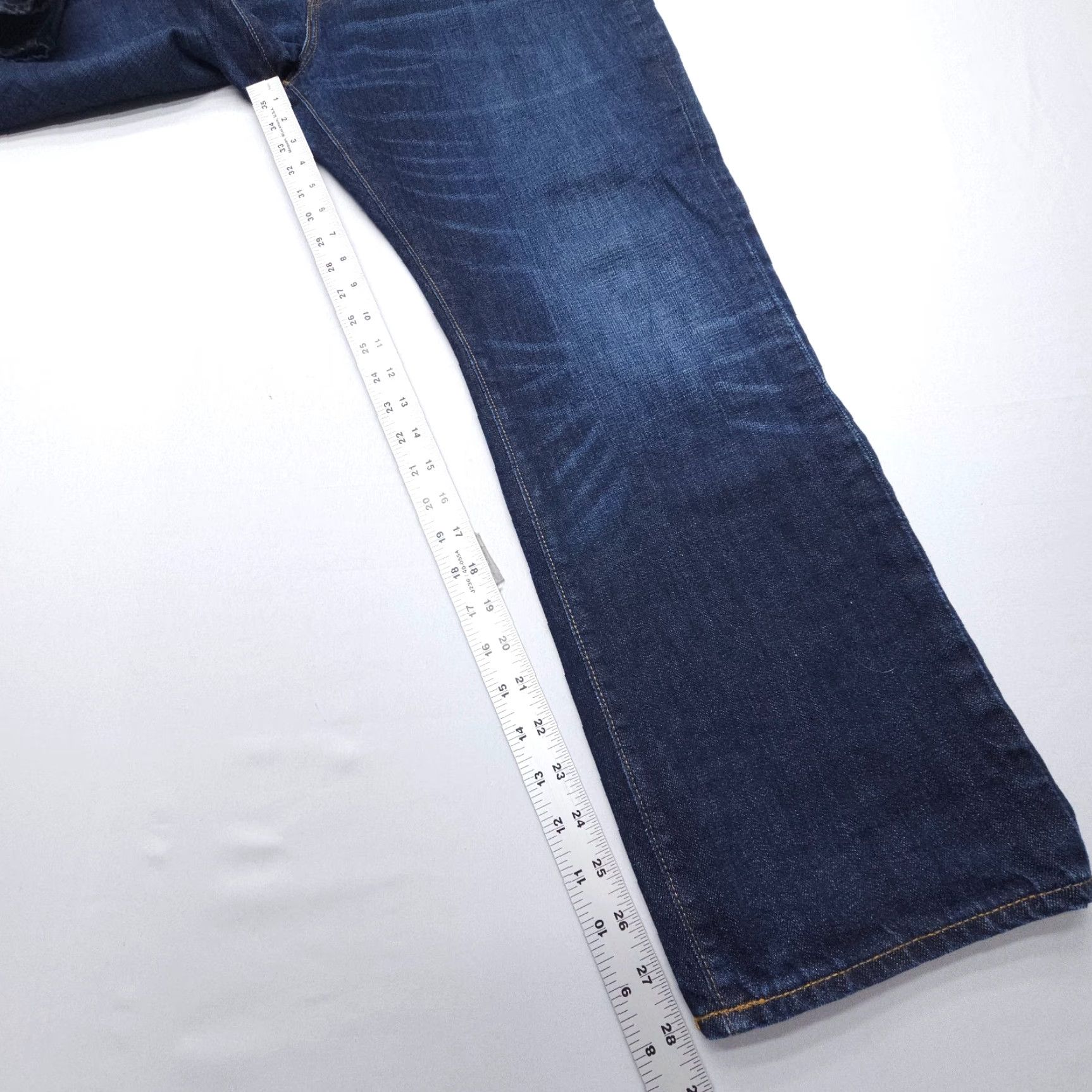 J.Crew J.CREW Jeans 1040 Straight Denim 35 x 28 Dark Mens 5-Pocket Logo Blue Cotton Slim Vintage? (Note: Original title does not indicate vintage) Size US 35 - 6 Thumbnail