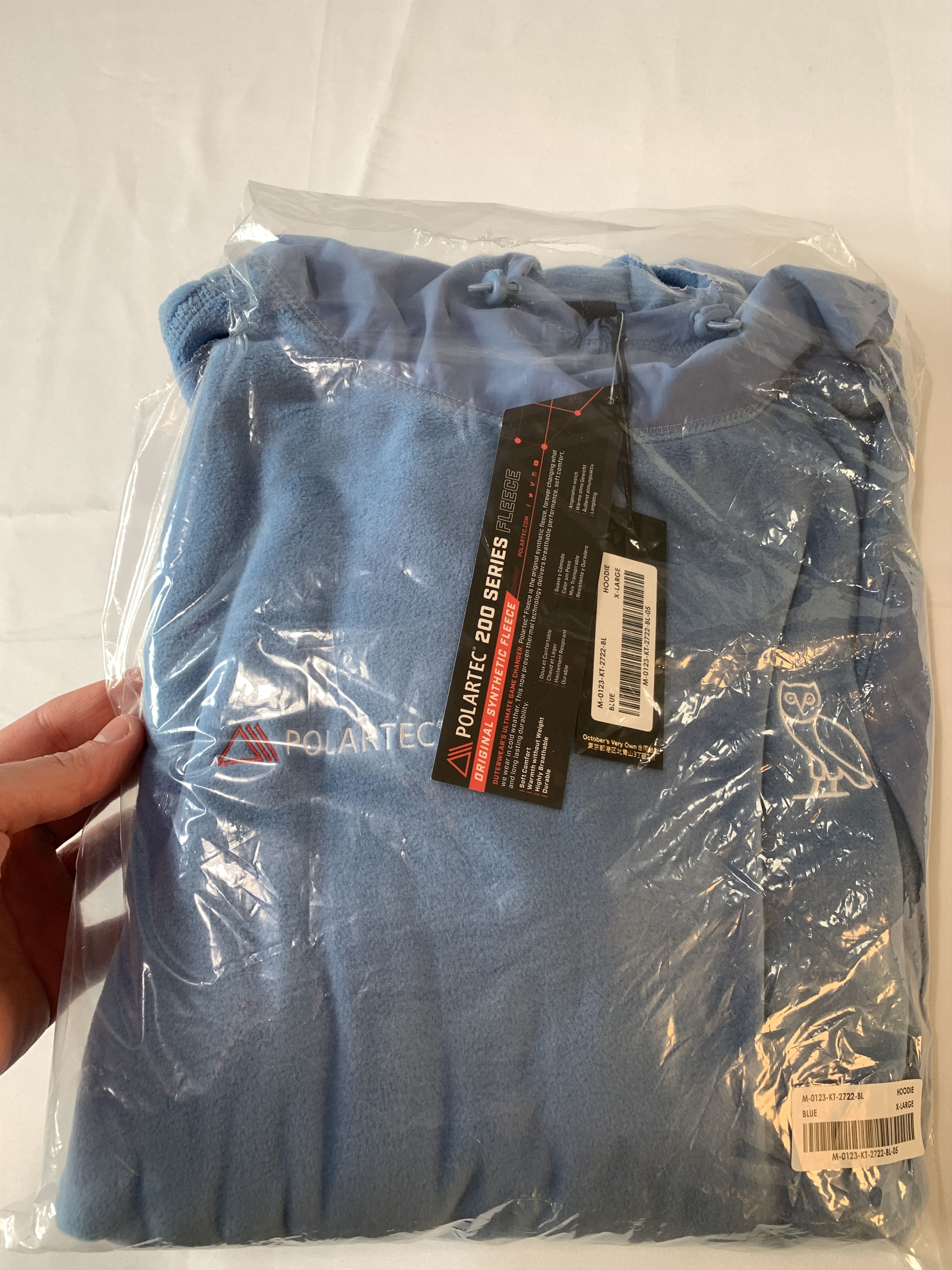 Drake *RARE* OVO Polartec Thermal Pro Microfleece Hoodie Blue Size US XL / EU 56 / 4 - 3 Thumbnail
