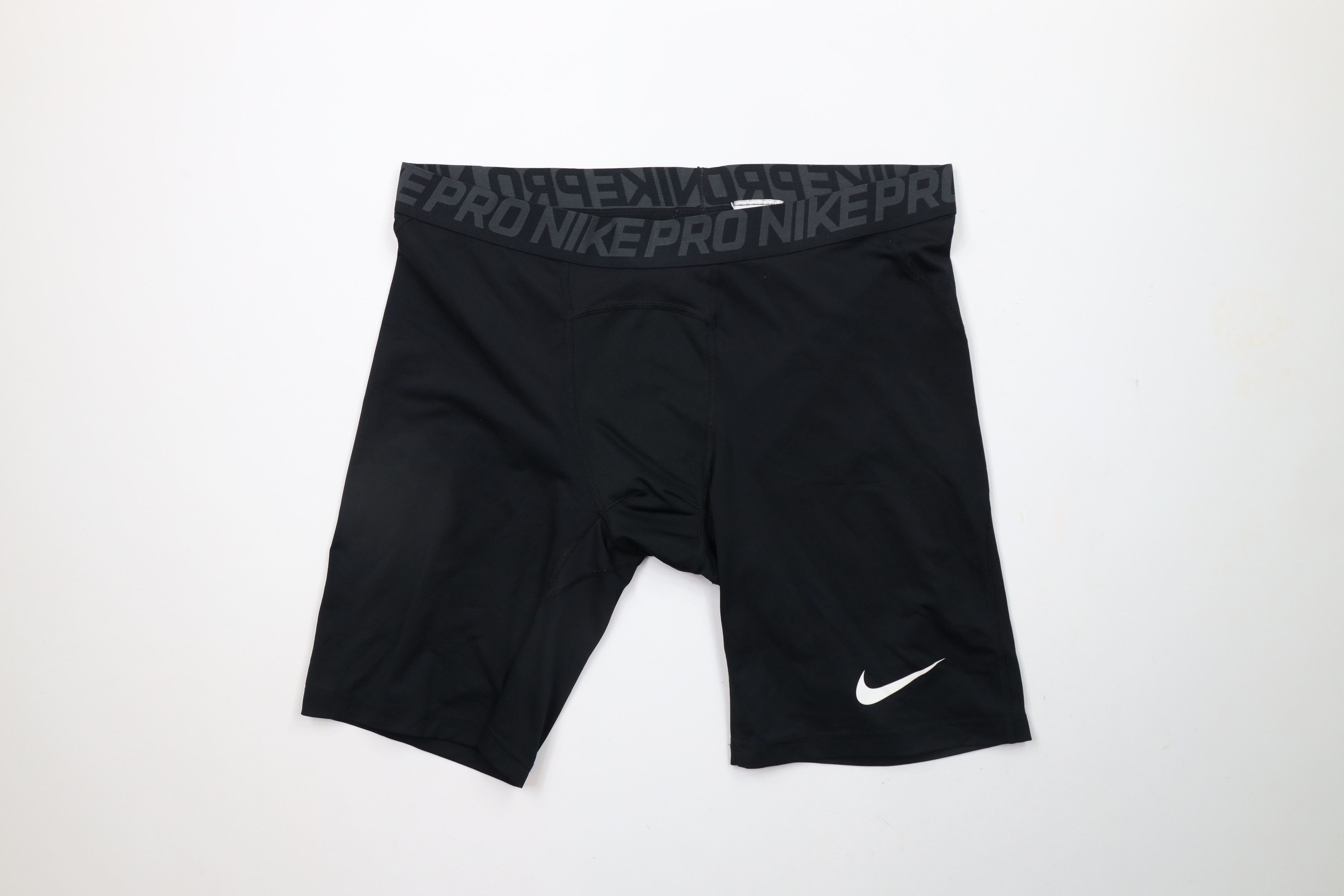 Nike × Vintage Nike Pro Training Gym Running Half Tights Shorts Black Size US 42 / EU 58 - 1 Thumbnail