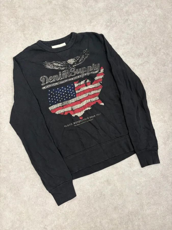 Polo Ralph Lauren 2010s Ralph Lauren Black Eagle USA Flag Sweater Size US S / EU 44-46 / 1 - 4 Thumbnail