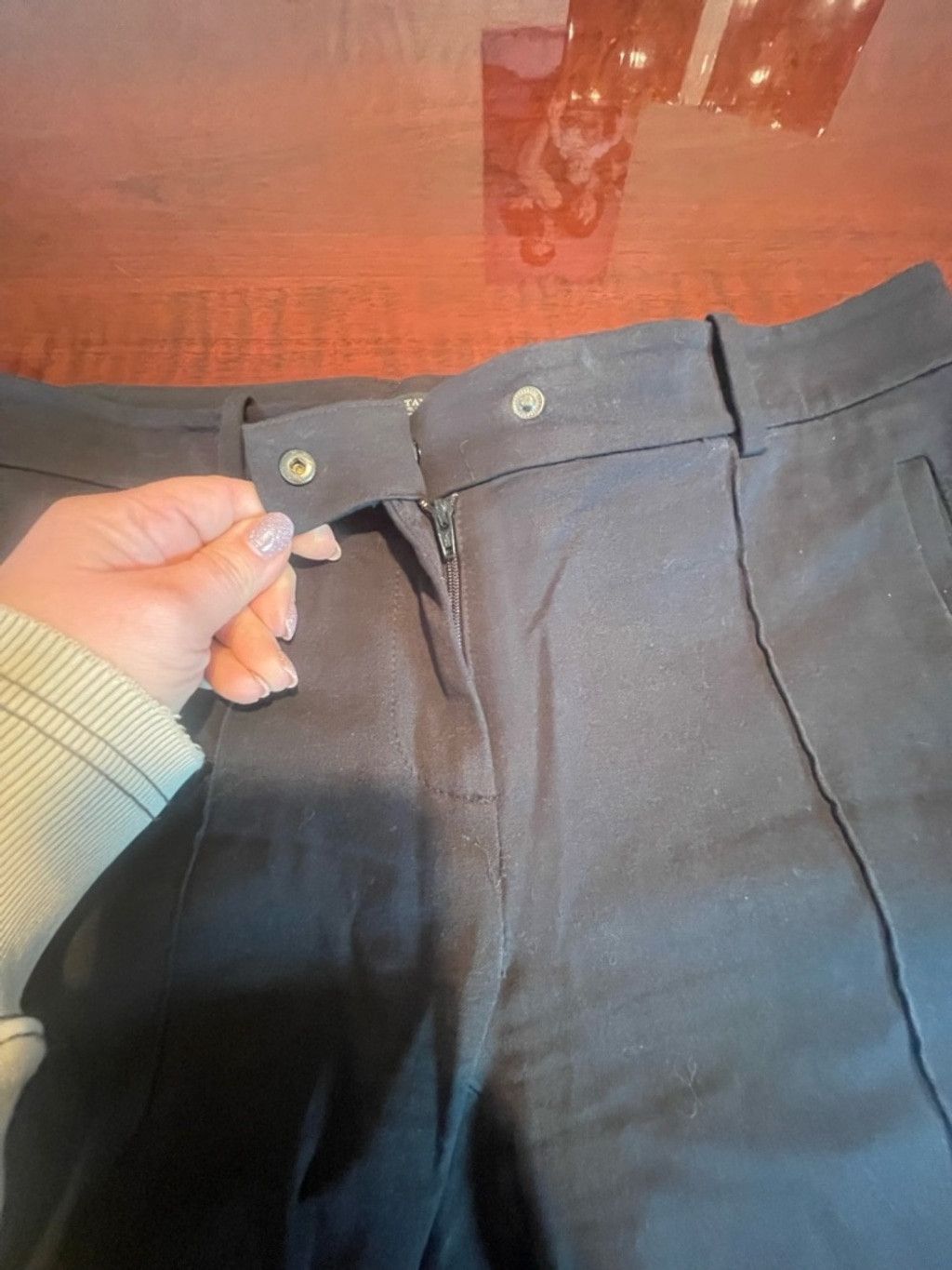 Ann Taylor Ann Taylor Petite Black Ankle Pants 6P Stretch Quiet Luxury Size 28" / US 6 / IT 42 - 4 Thumbnail