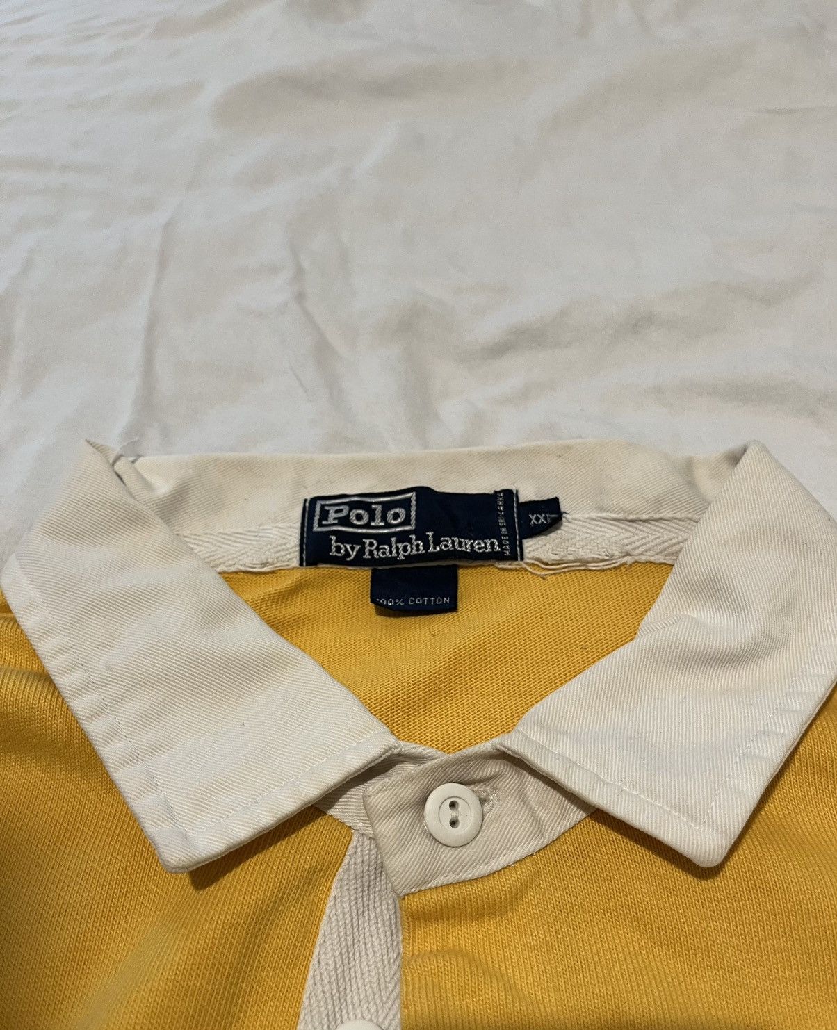 Polo Ralph Lauren Vintage 90s Polo Ralph Lauren Yellow Long Sleeve XXL Shirt Size US XXL / EU 58 / 5 - 2 Thumbnail