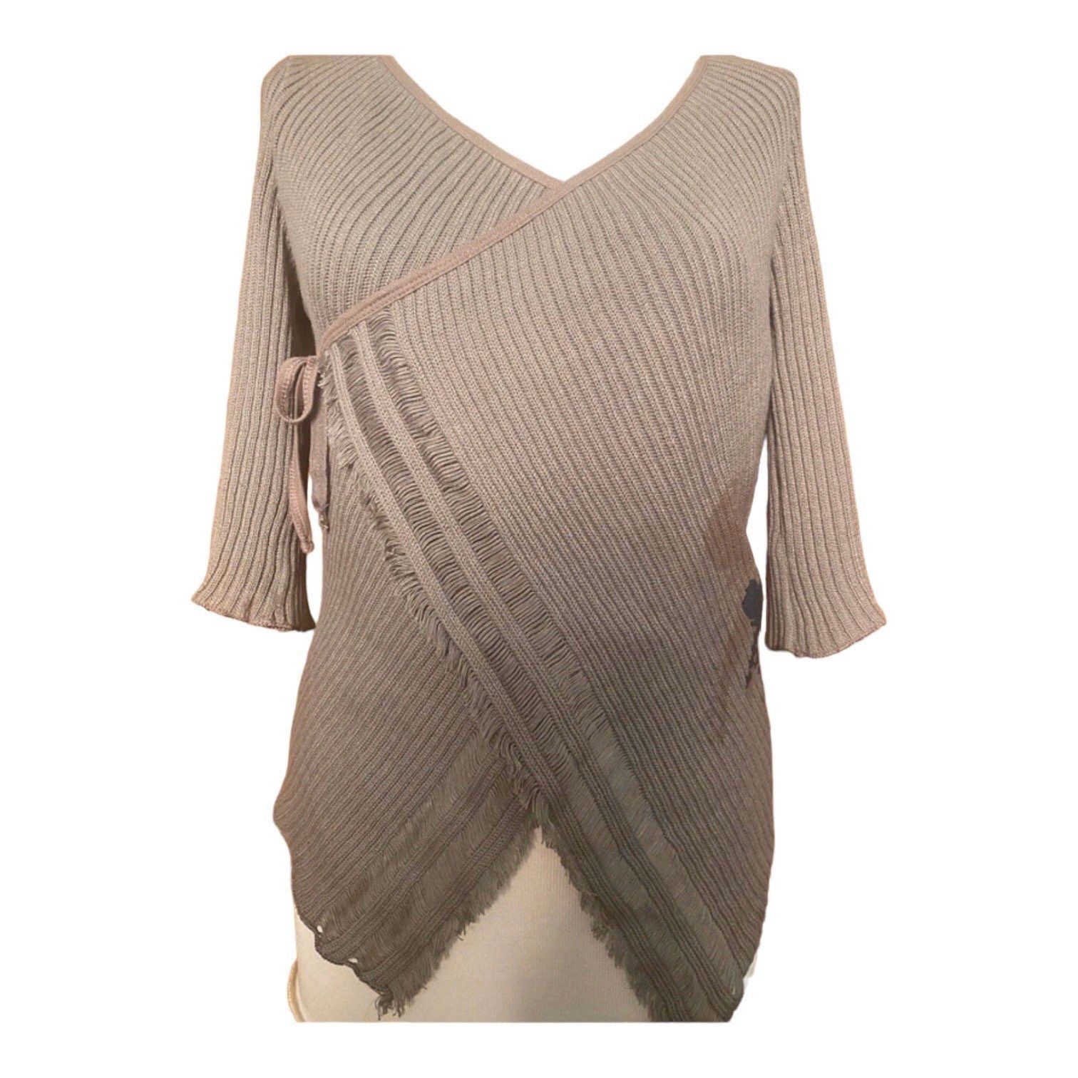 Cop Copine The Cop Copine Neutral Ribbon Asymmetrical Wrap Around Sweat Size ONE SIZE - 1 Thumbnail