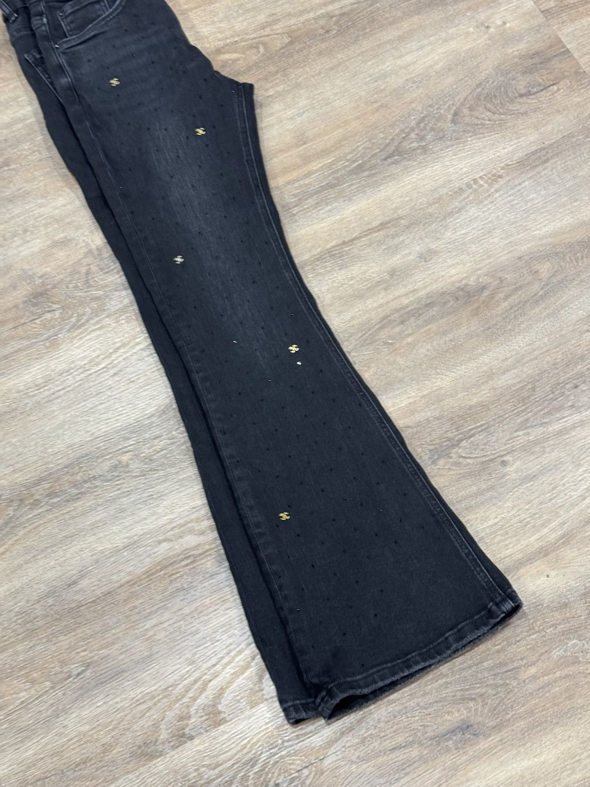 Japanese Brand Bedazzled Flare Denim Jeans Size US 30 / EU 46 - 8 Thumbnail