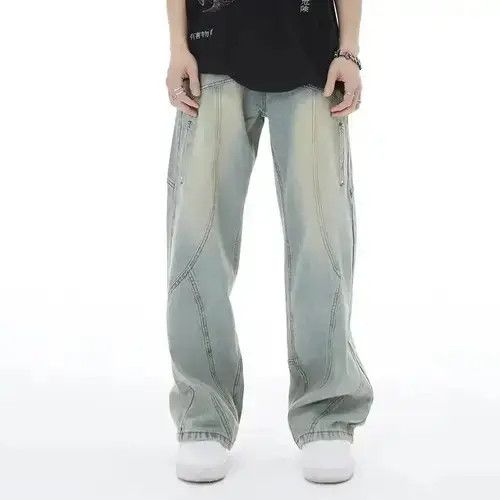 VIBE Topstitched Seam Baggy Jeans Men Size US 31 - 1 Thumbnail