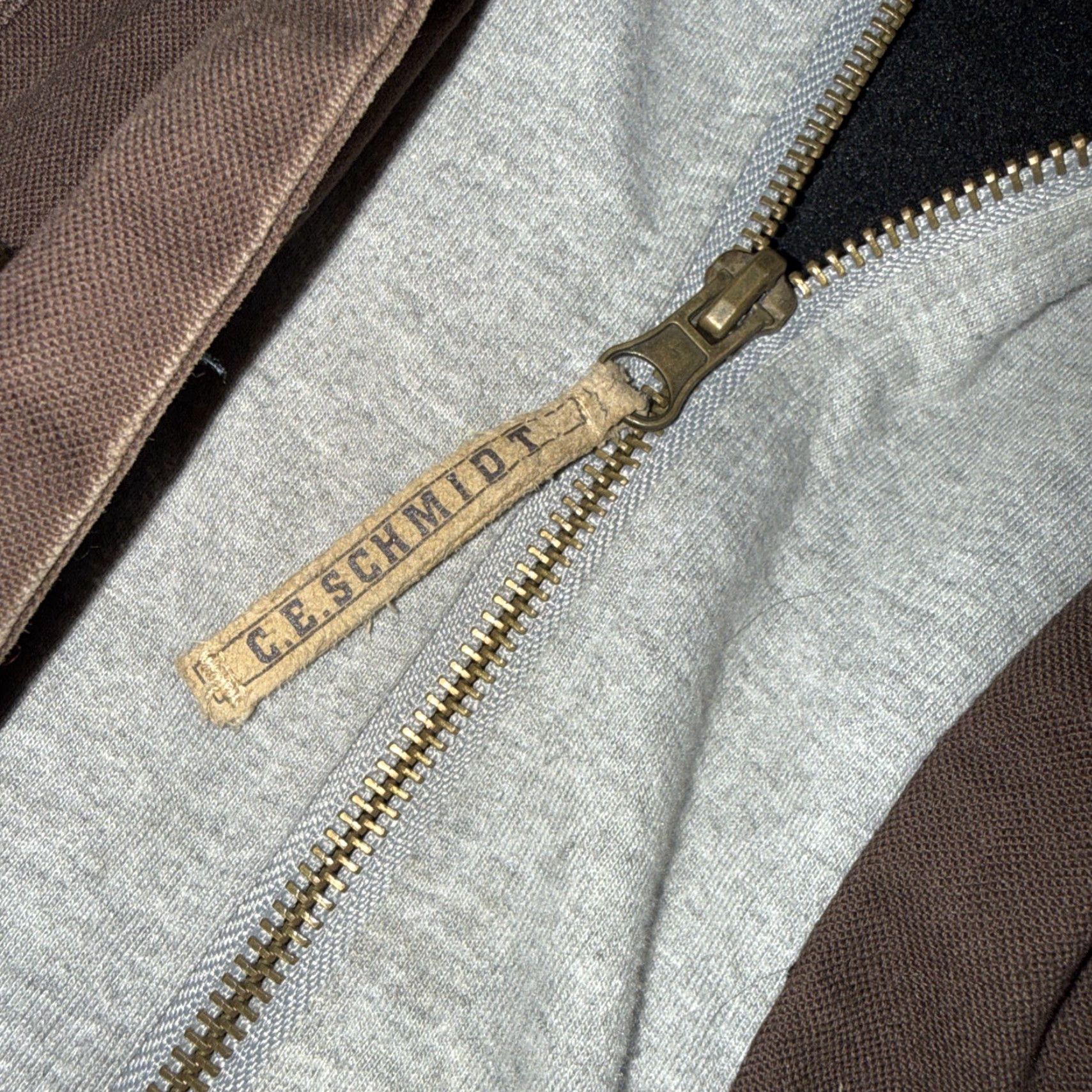Vintage VINTAGE C E Schmidt Coat Men’s XL Brown Canvas Jacket Full Zip Hoodie Outdoor Workwear Size US XL / EU 56 / 4 - 4 Thumbnail