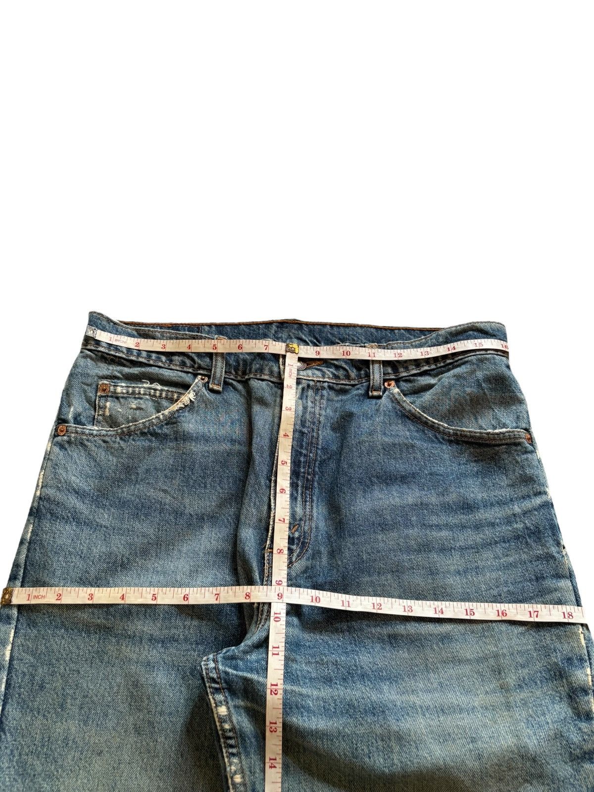 LVC × Levi's × Levi's Vintage Clothing Vintage 90s Levis 505 Orange Tab Patch Distressed Baggy Jean Size US 32 / EU 48 - 13 Thumbnail