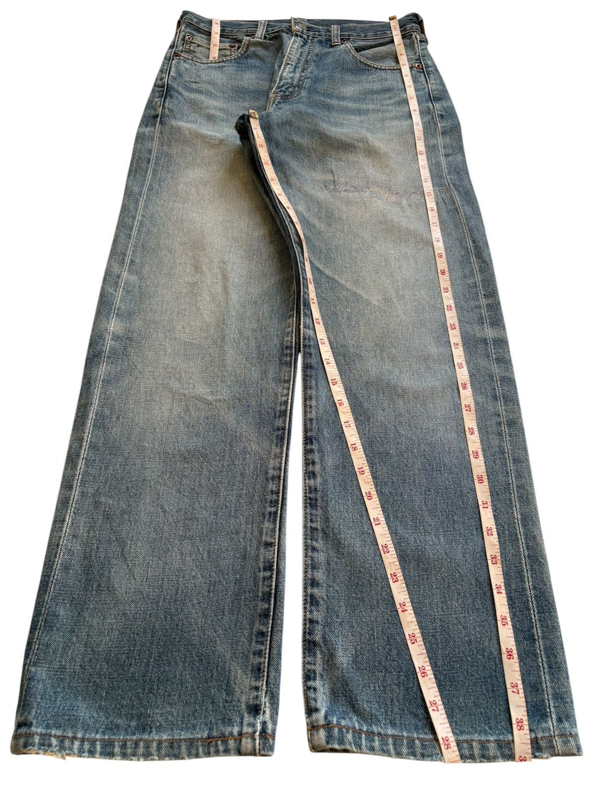 Levi's Vintage 80s Levis 502XX Big E Selvedge Mud Wash Loose Jeans Size US 29 - 14 Thumbnail
