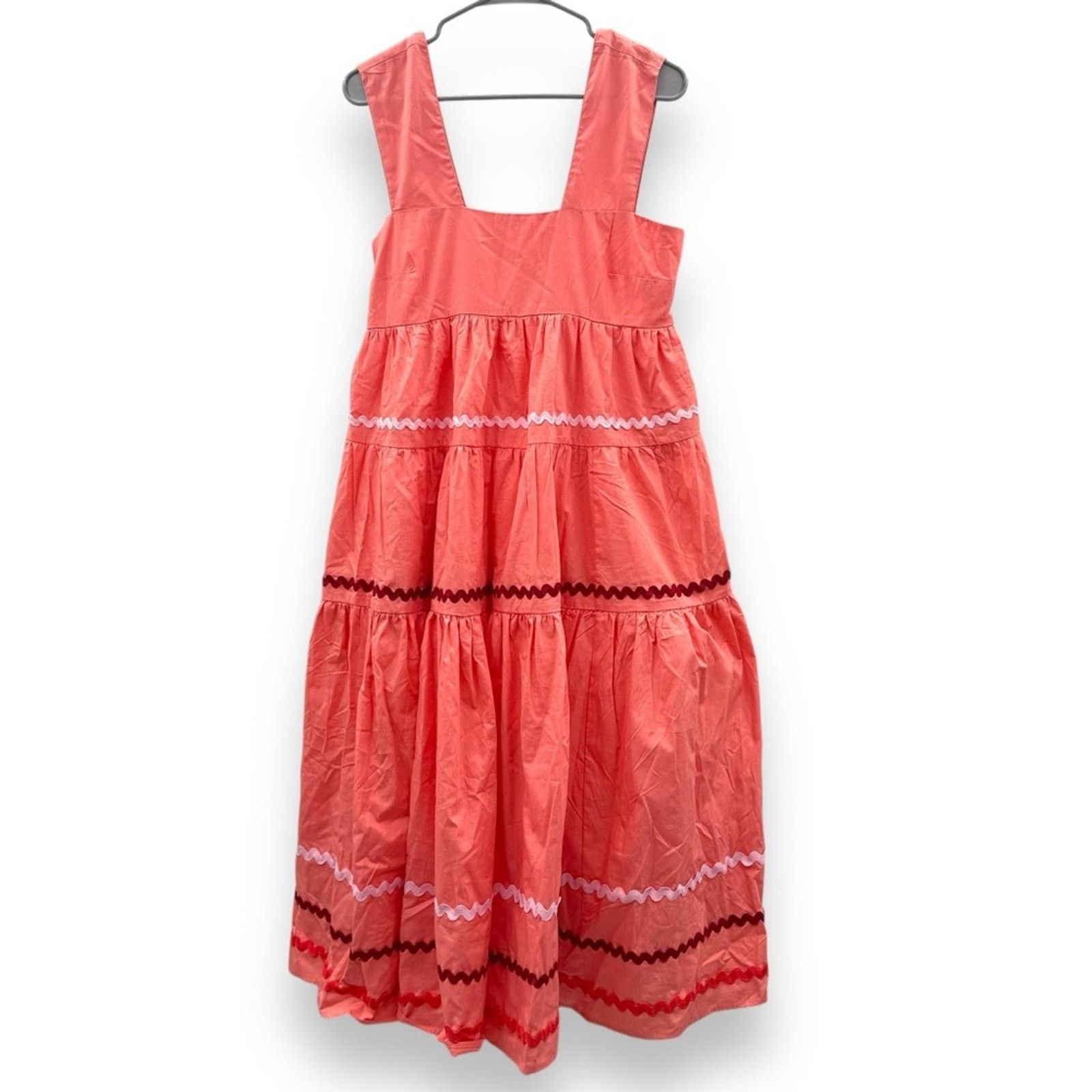 helena square neck tiered midi dress The Helena Square-Neck Tiered Midi Dress: Smocked Scallop Edition