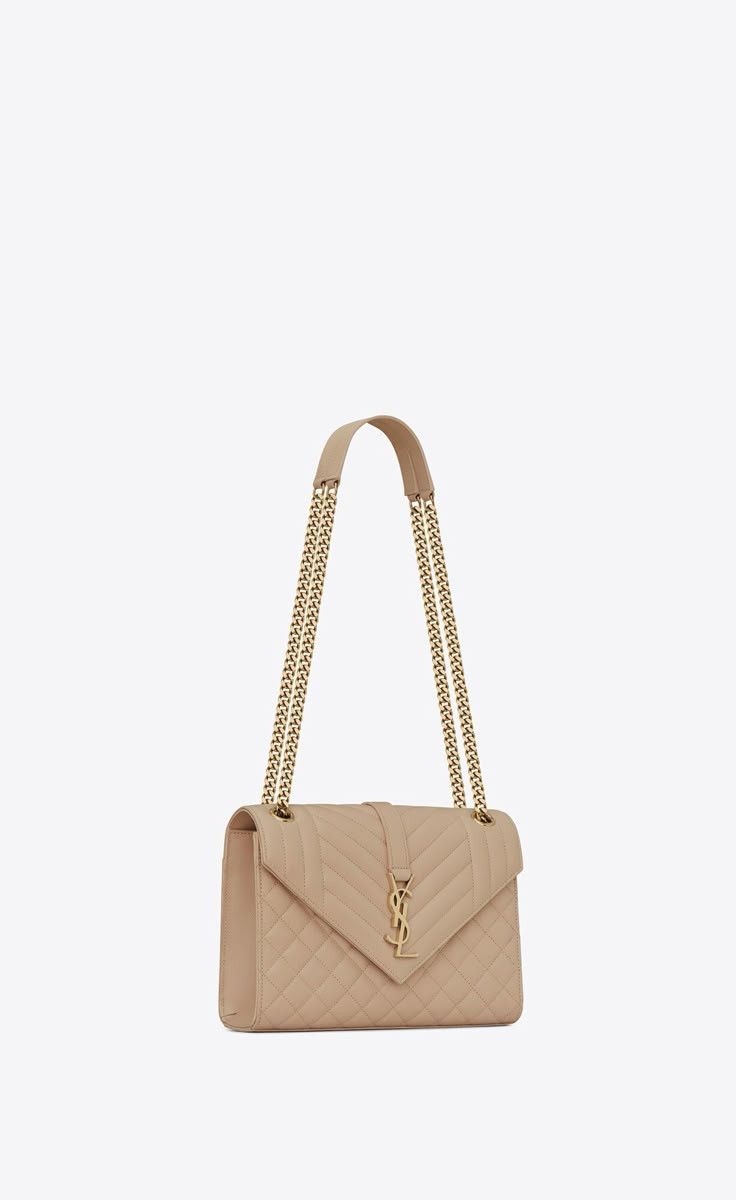 Saint Laurent Paris o1s1wg110425 600185 Size: OS / Envelope Medium Bag in Beige Size ONE SIZE - 1 Thumbnail