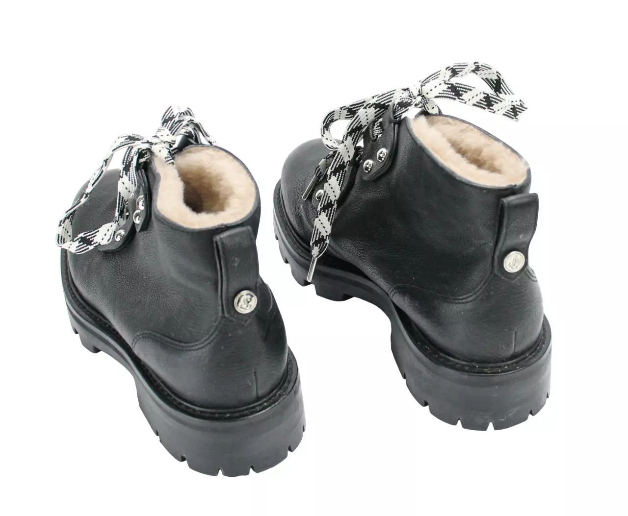 Jimmy Choo JIMMY CHOO Women's EU 37 Shearling Style Ankle Black Boots Size US 7 / IT 37 - 4 Thumbnail