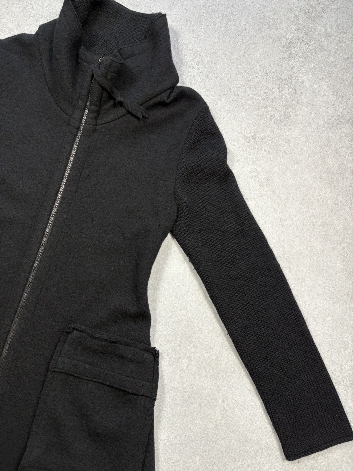 Rundholz Rundholz Wool Long Zip Coat Black Avant Garde Jacket M Size M / US 6-8 / IT 42-44 - 2 Thumbnail