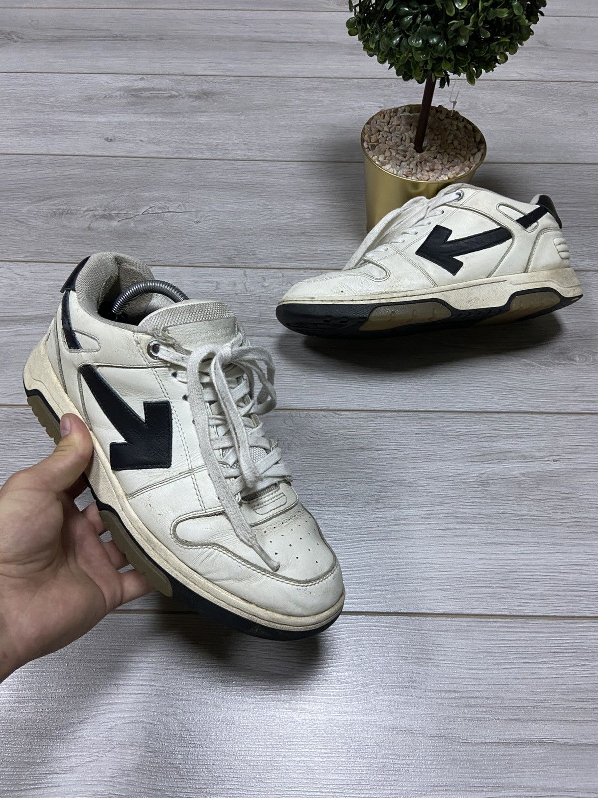 Off-White OFF WHITE Office leather Sneakers White arrow Size US 10 / EU 43 - 1 Thumbnail