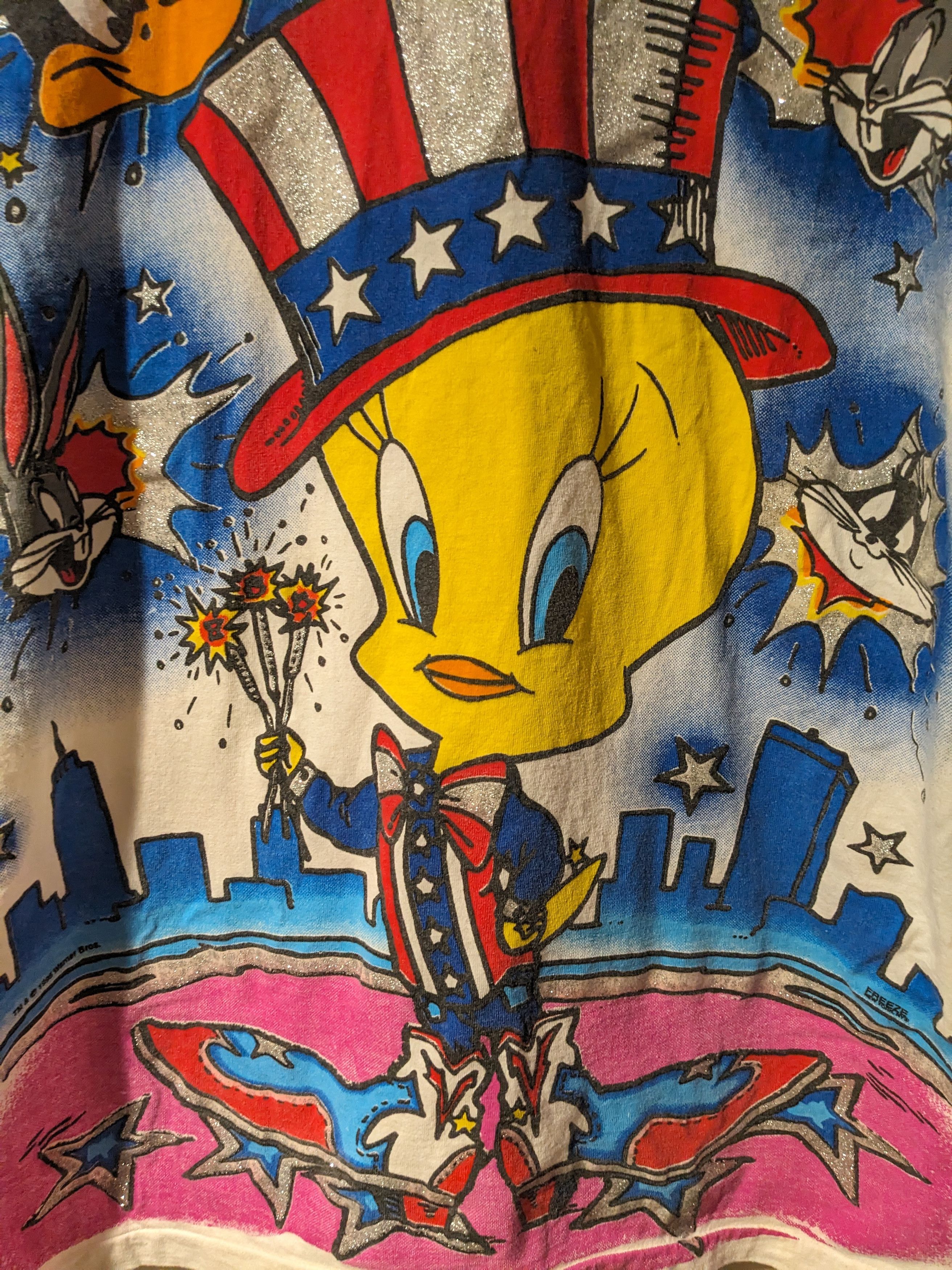 Cartoon Network × Vintage Vintage 1995 Tweety Bird Looney Tune AOP White Large T-Shirt Size US L / EU 52-54 / 3 - 2 Thumbnail