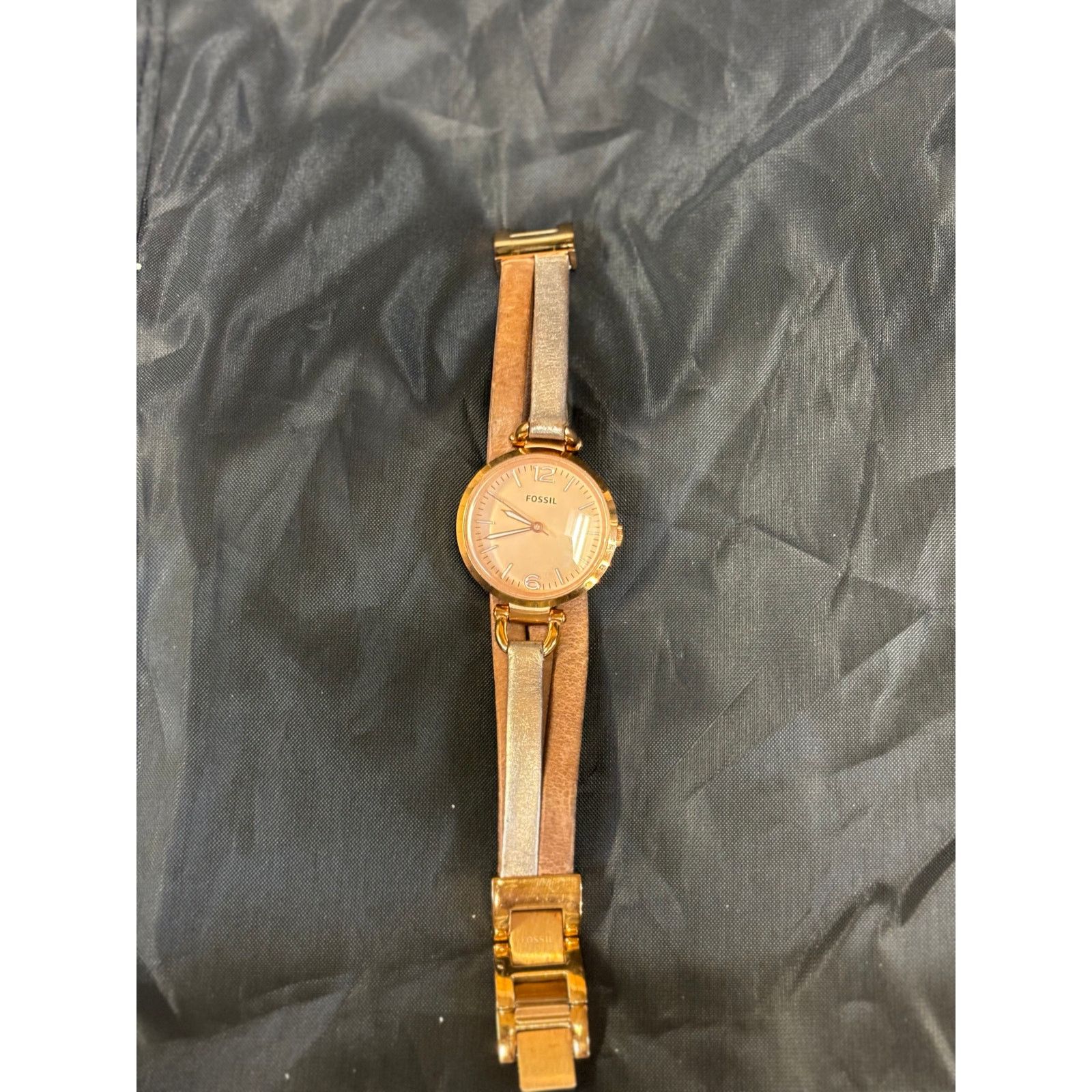 Fossil Fossil Georgia ES3411 Leather Band Womens Watch. New Battery Size ONE SIZE - 5 Thumbnail