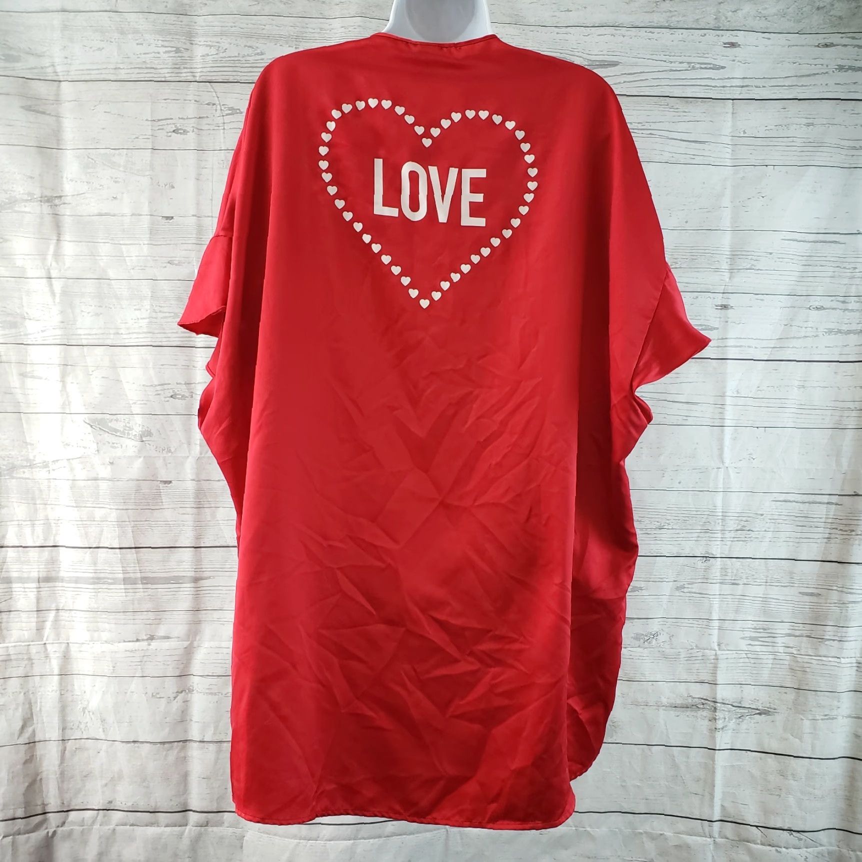 Victoria's Secret Victoria's Secret Womens Robe One Size Red Love Tie Front Size ONE SIZE - 3 Thumbnail