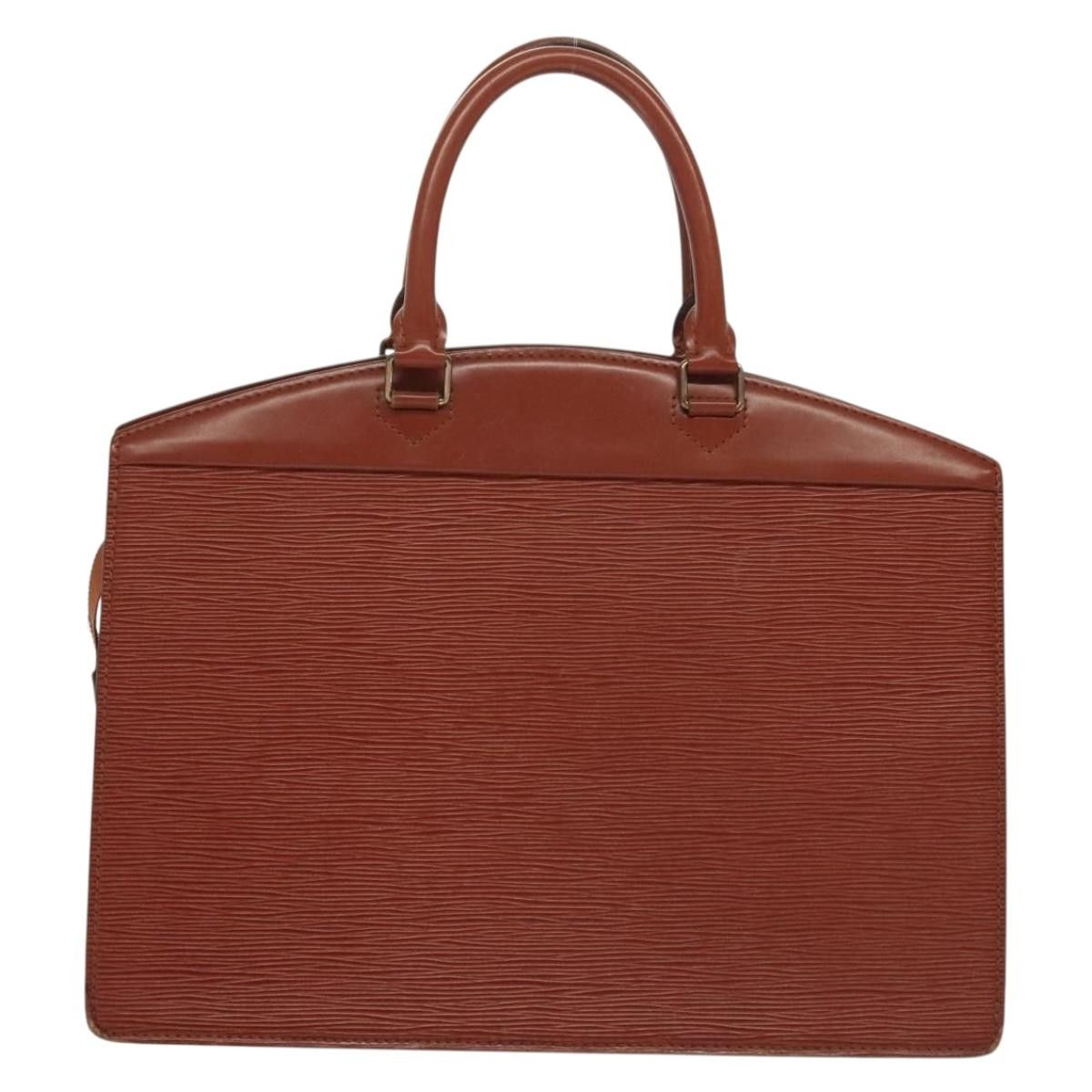 Louis Vuitton LOUIS VUITTON Epi Riviera Hand Bag Brown M48183 Size ONE SIZE - 3 Thumbnail
