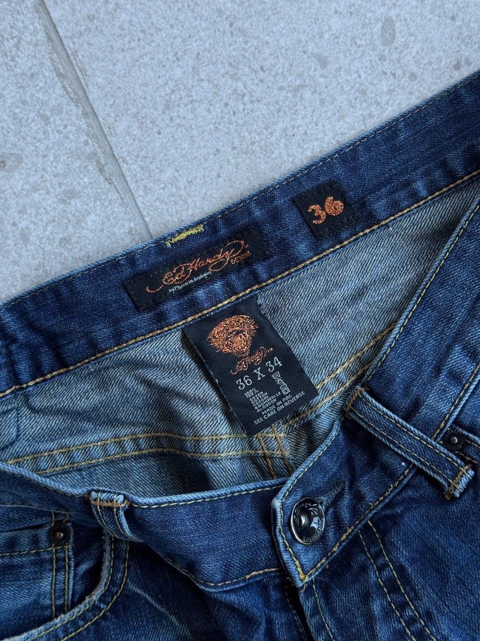 Ed Hardy Ed Hardy jeans 36x34 Tiger Embroidered Distressed Hem Size US 36 / EU 52 - 10 Thumbnail