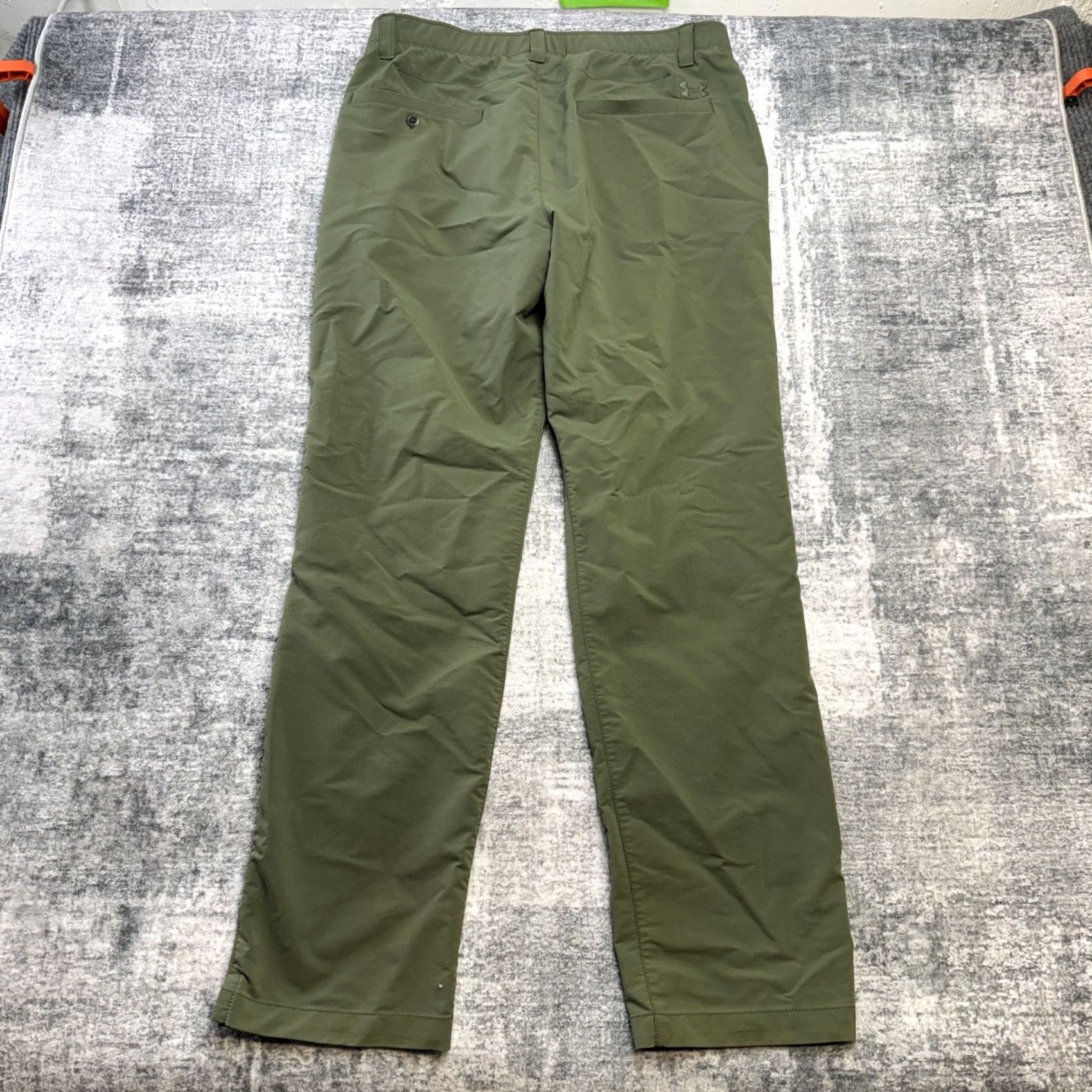 Under Armour Under Armour Pants Mens 36x34 Green Nylon Polyester Spandex Chino Flat Front Pockets Stretch Size US 36 / EU 52 - 4 Thumbnail