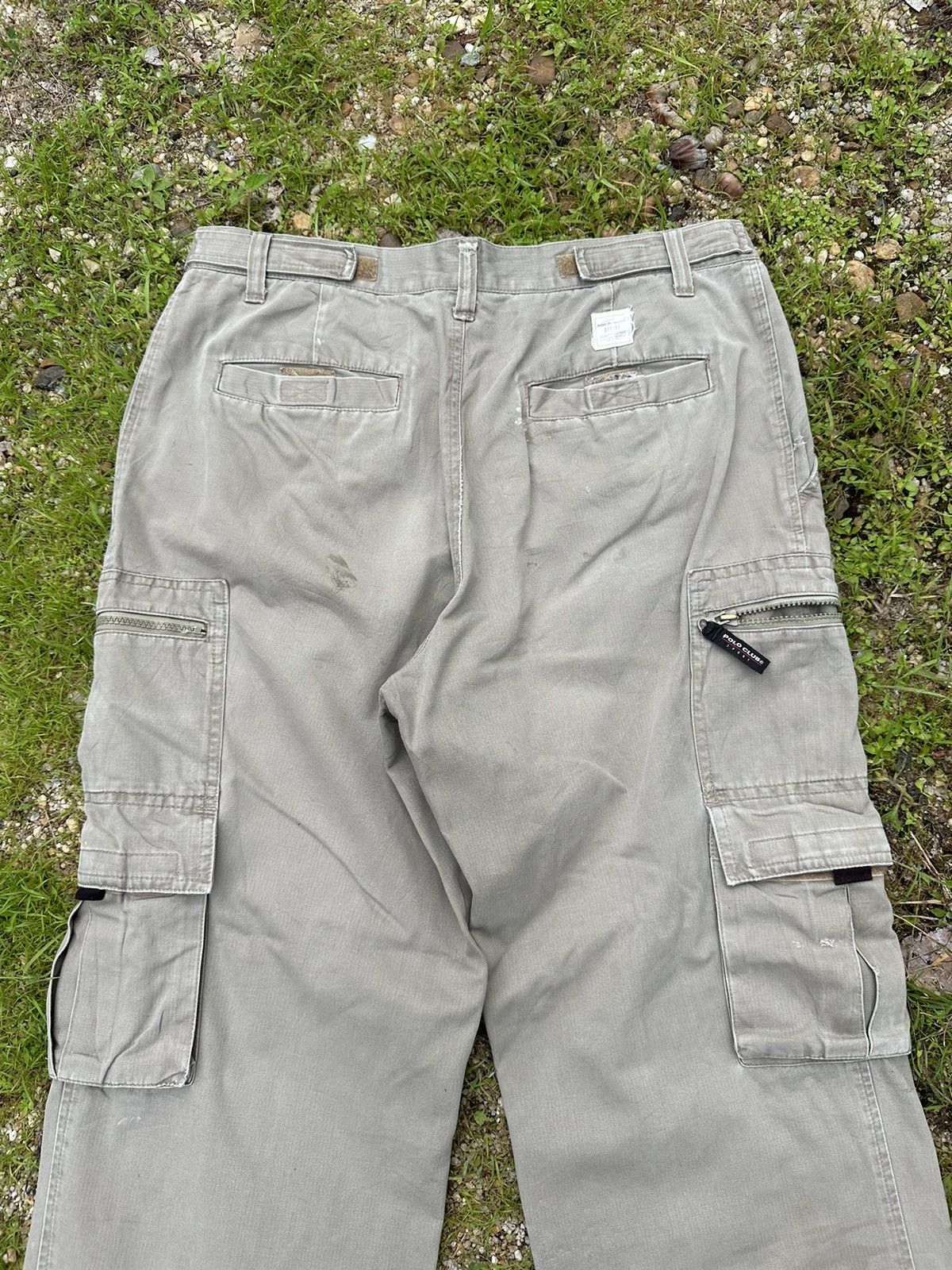 5351 POUR LES HOMMES BAGGY POLO CLUB TROUSERS RIPSTOP MULTIPOCKET DIRTY PANTS Size US 33 - 9 Thumbnail