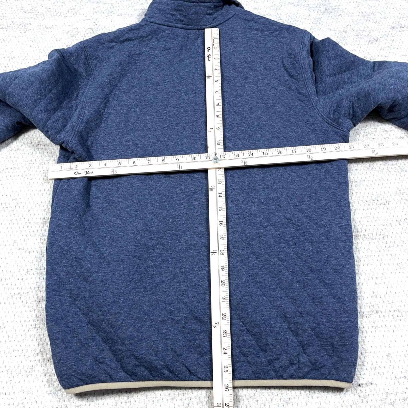 Stoic Stoic Sweater Men Medium Blue Tan Quilted Pullover Snap T Sweatshirt Adult Size US M / EU 48-50 / 2 - 7 Thumbnail