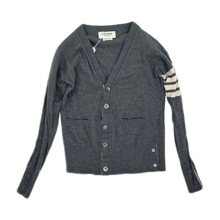 Thom Browne Thom Browne Gray Long Sleeve Cardigan Size US S / EU 44-46 / 1 - 1 Thumbnail