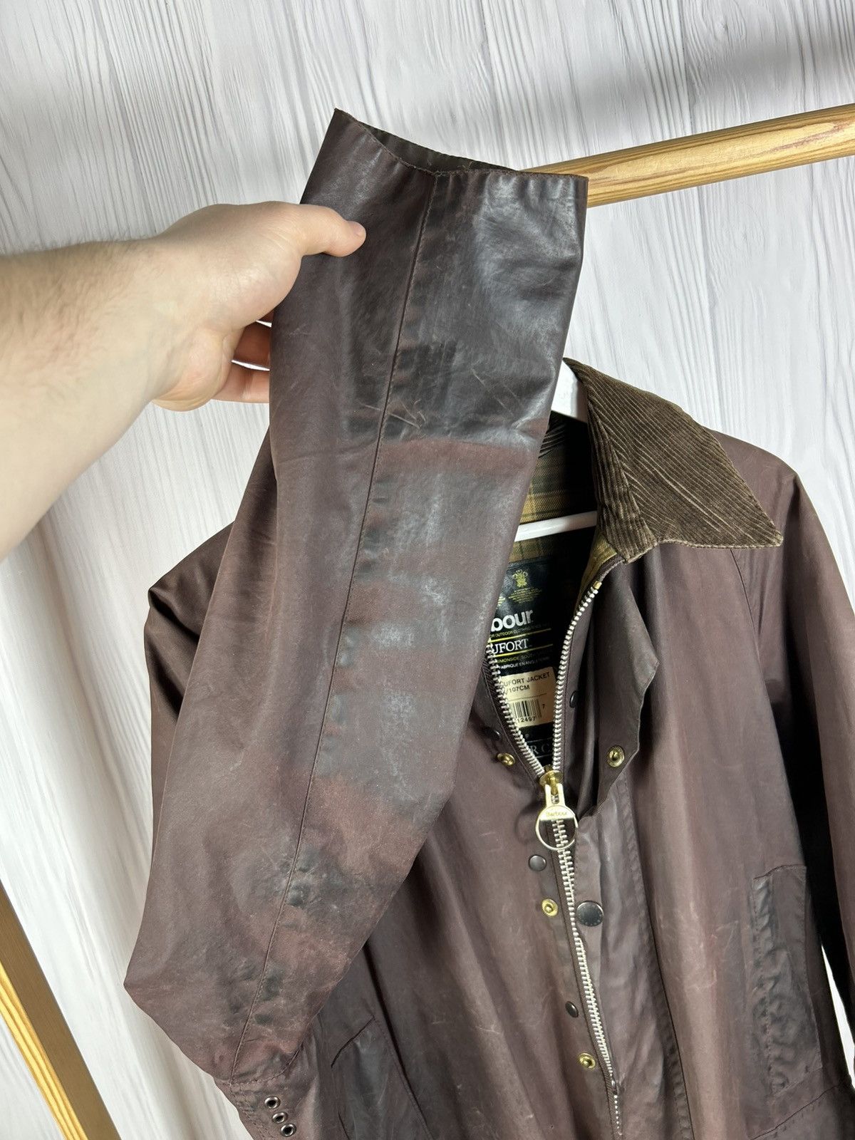 Barbour Vintage Barbour Beaufort A190 Waxed Jacket England Size C42 Size US L / EU 52-54 / 3 - 22 Thumbnail