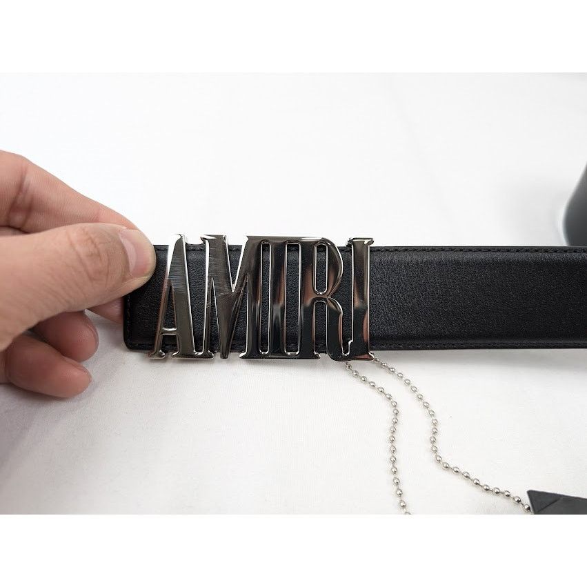 Amiri o1rshd1 Size: 70 / Core 4cm Nappa Belt in Black Size 26 - 6 Thumbnail