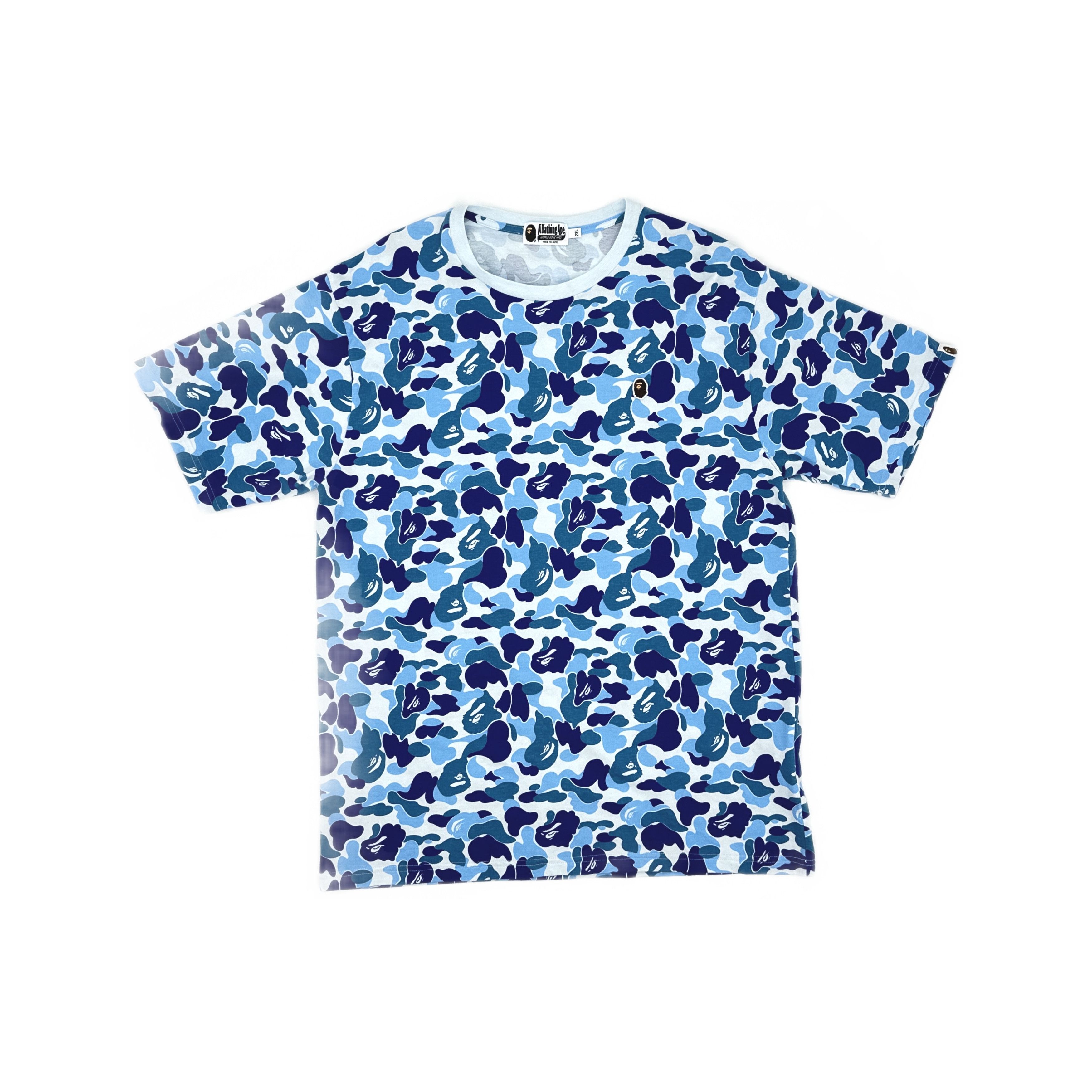 Bape A Bathing Ape Blue Camo Logo T-Shirt Size XXL Size US XXL / EU 58 / 5 - 1 Thumbnail