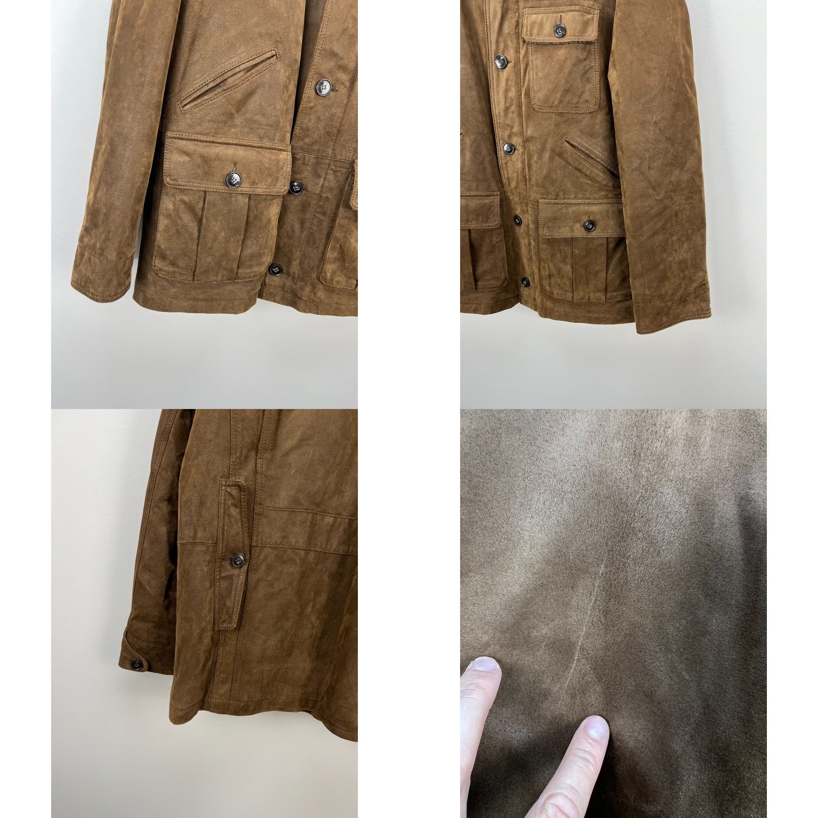 Vintage Blue Harbour Jacket Mens XL Suede with Wool Lining Brown HD 90s? Size US XL / EU 56 / 4 - 9 Thumbnail