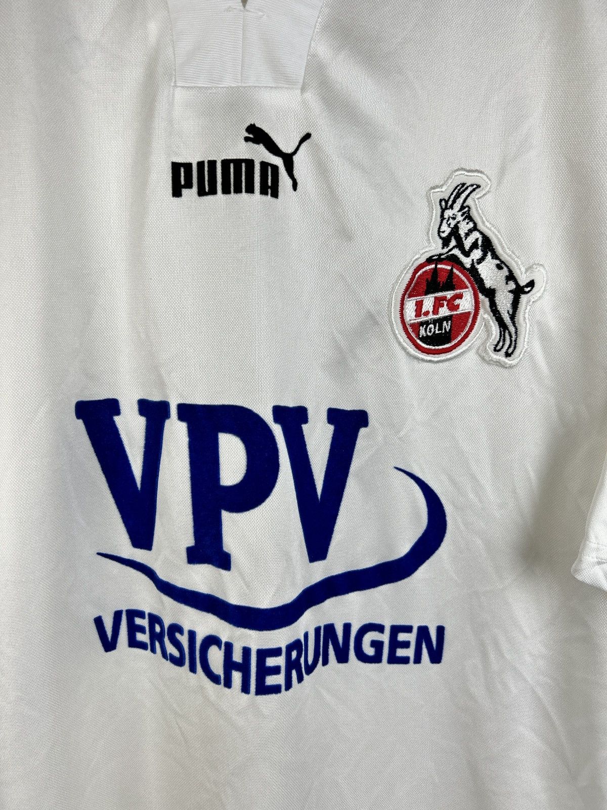Puma Vintage Puma 1FC Koln 2000/01 Home Kit Soccer Jersey L White Size US L / EU 52-54 / 3 - 2 Thumbnail