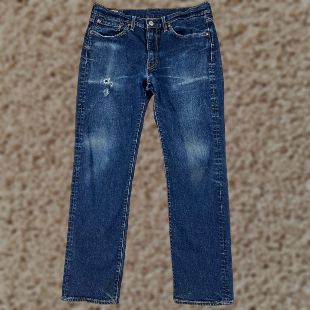 Levi's VINTAGE Levi's Jeans 514 32x30 Blue Denim 5-Pocket Cotton Blend Regular Men Adult Dark Wash Size US 32 / EU 48 - 1 Thumbnail