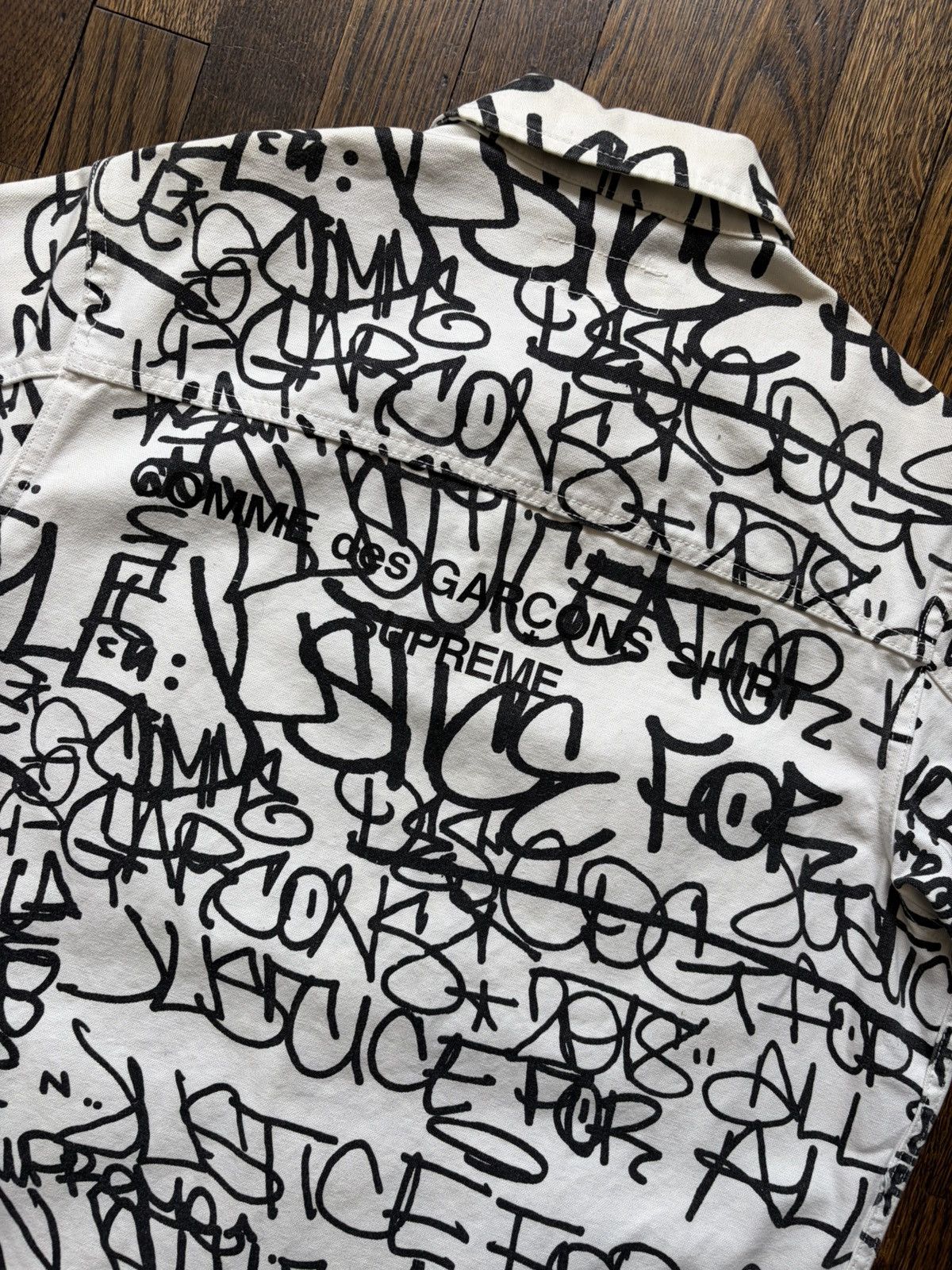 Supreme Comme Des Garcons Printed Canvas chore jacket